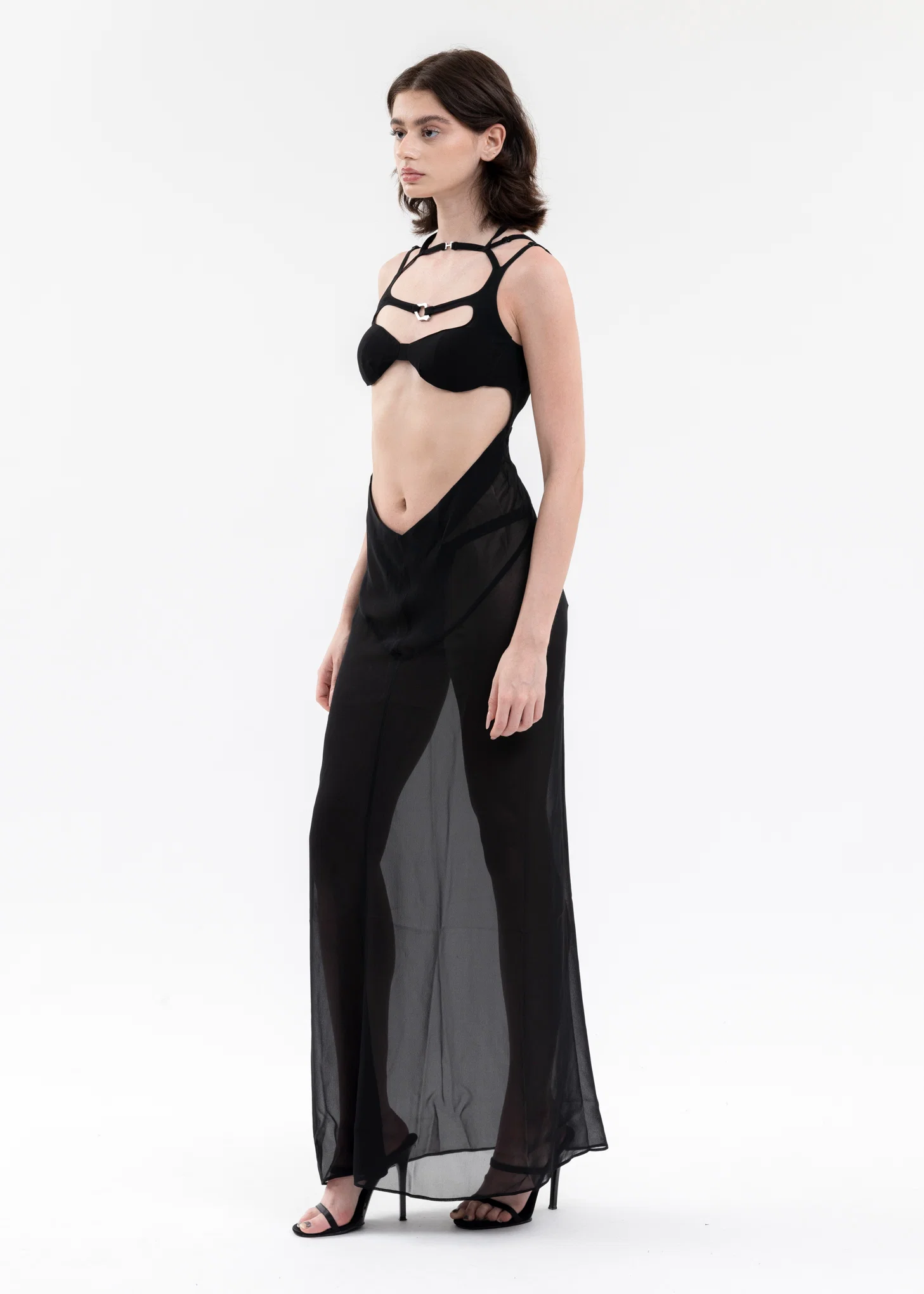 BLACK TENTULIA EVENING DRESS - Image 2