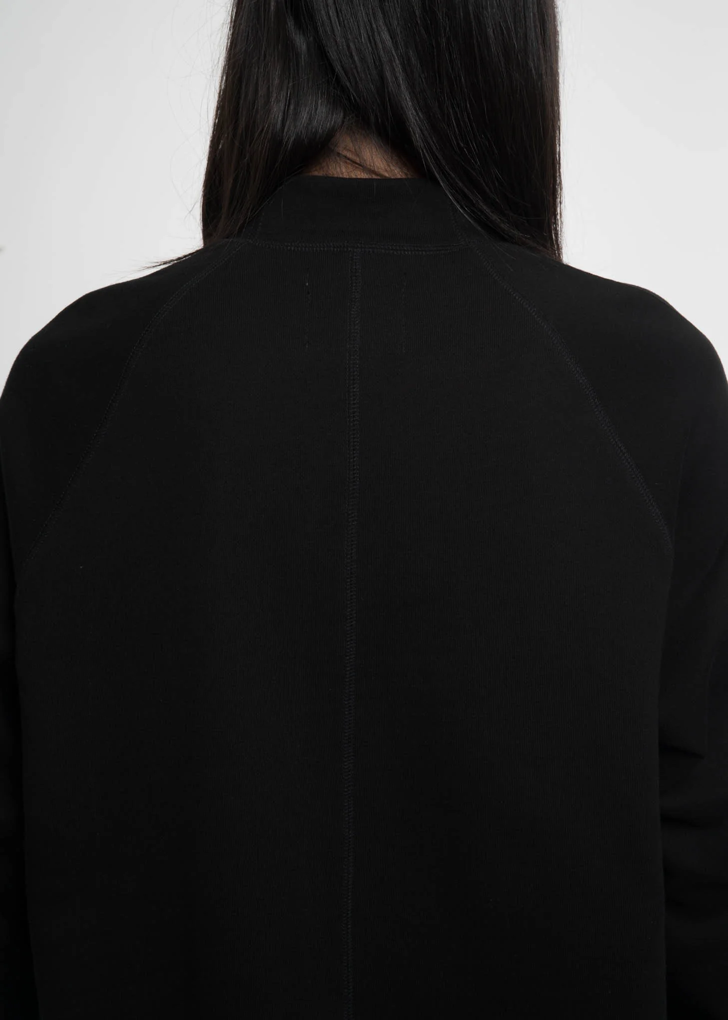 Black Terry Zip Turtle Neck - Image 6