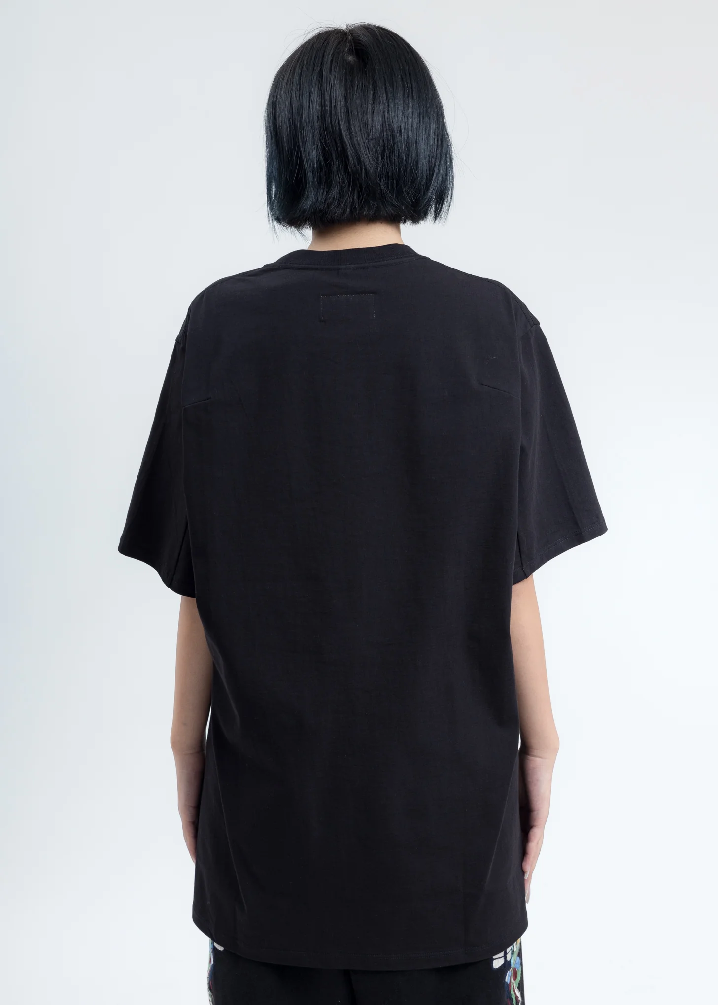 Black Thank You Fringe Embroidery T-Shirt - Image 4