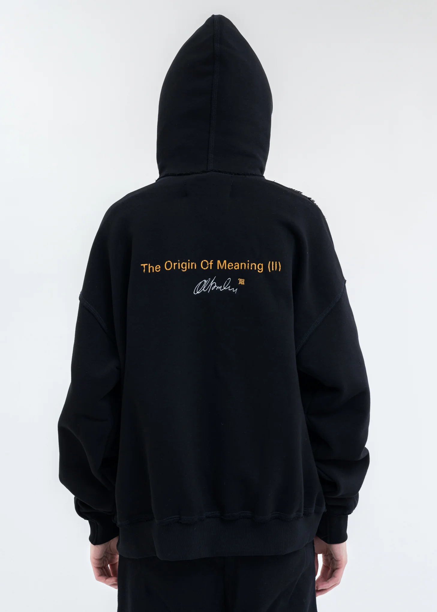 Black THE ORIGIN OF MEANING II Hoodie - Image 2