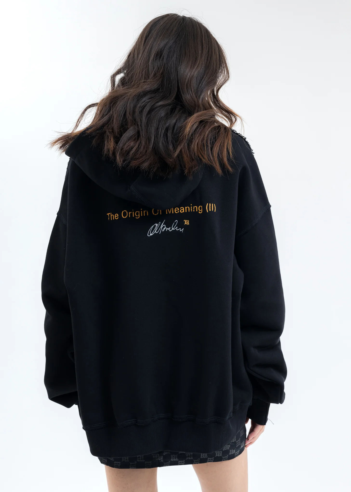 Black THE ORIGIN OF MEANING II Hoodie - Image 2