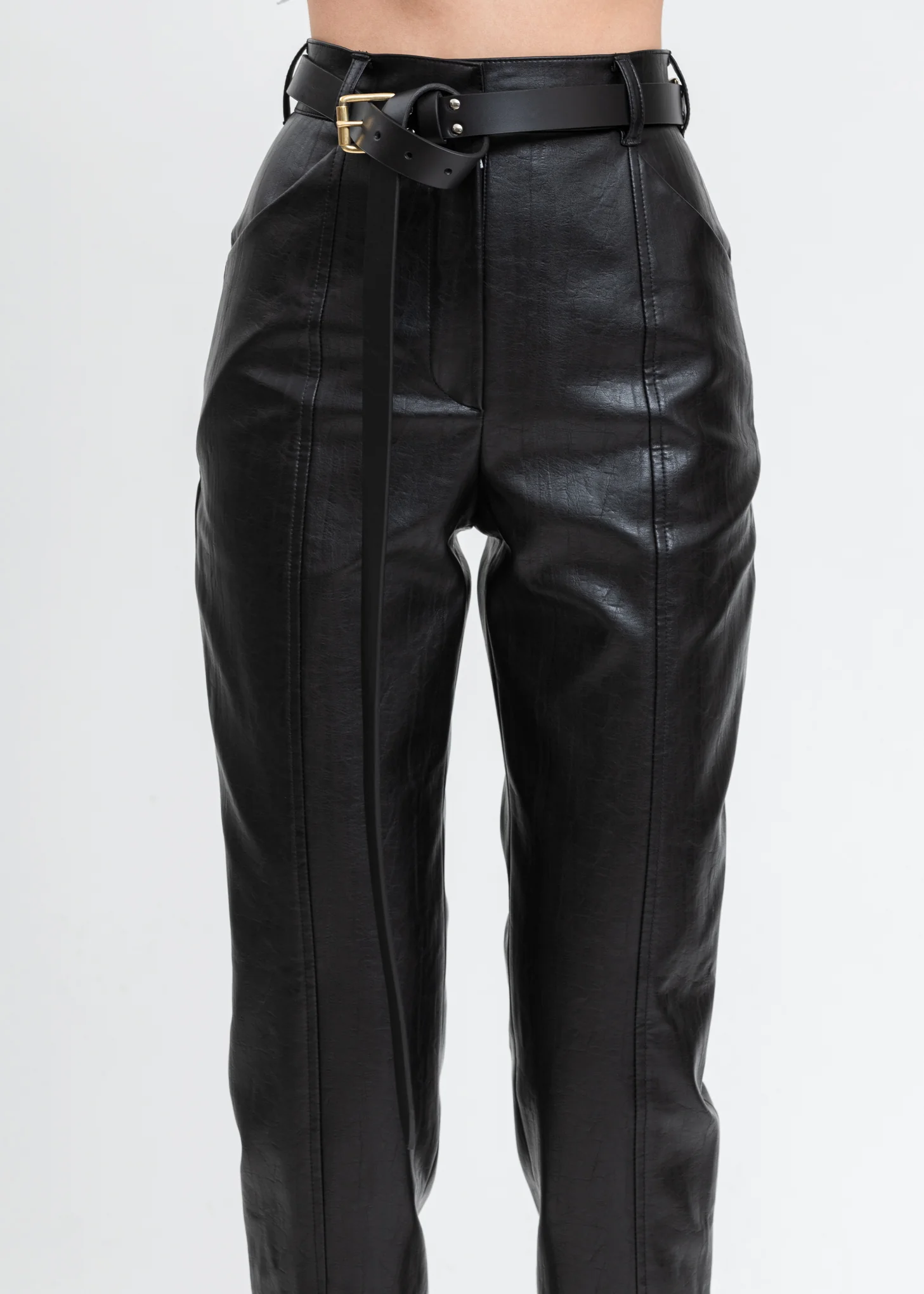 Black Thin Collage Belt - Image 2