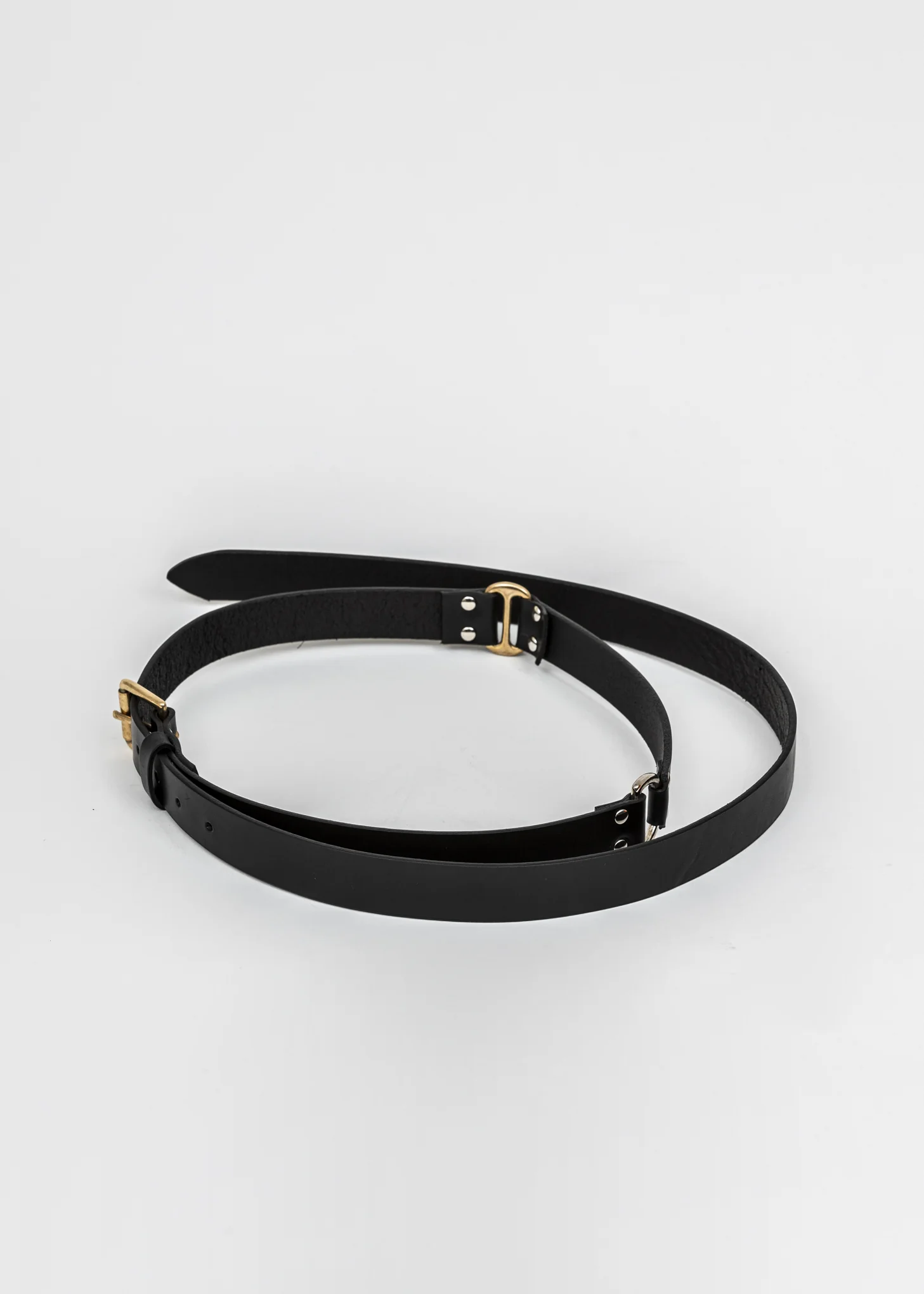 Black Thin Collage Belt - Image 3