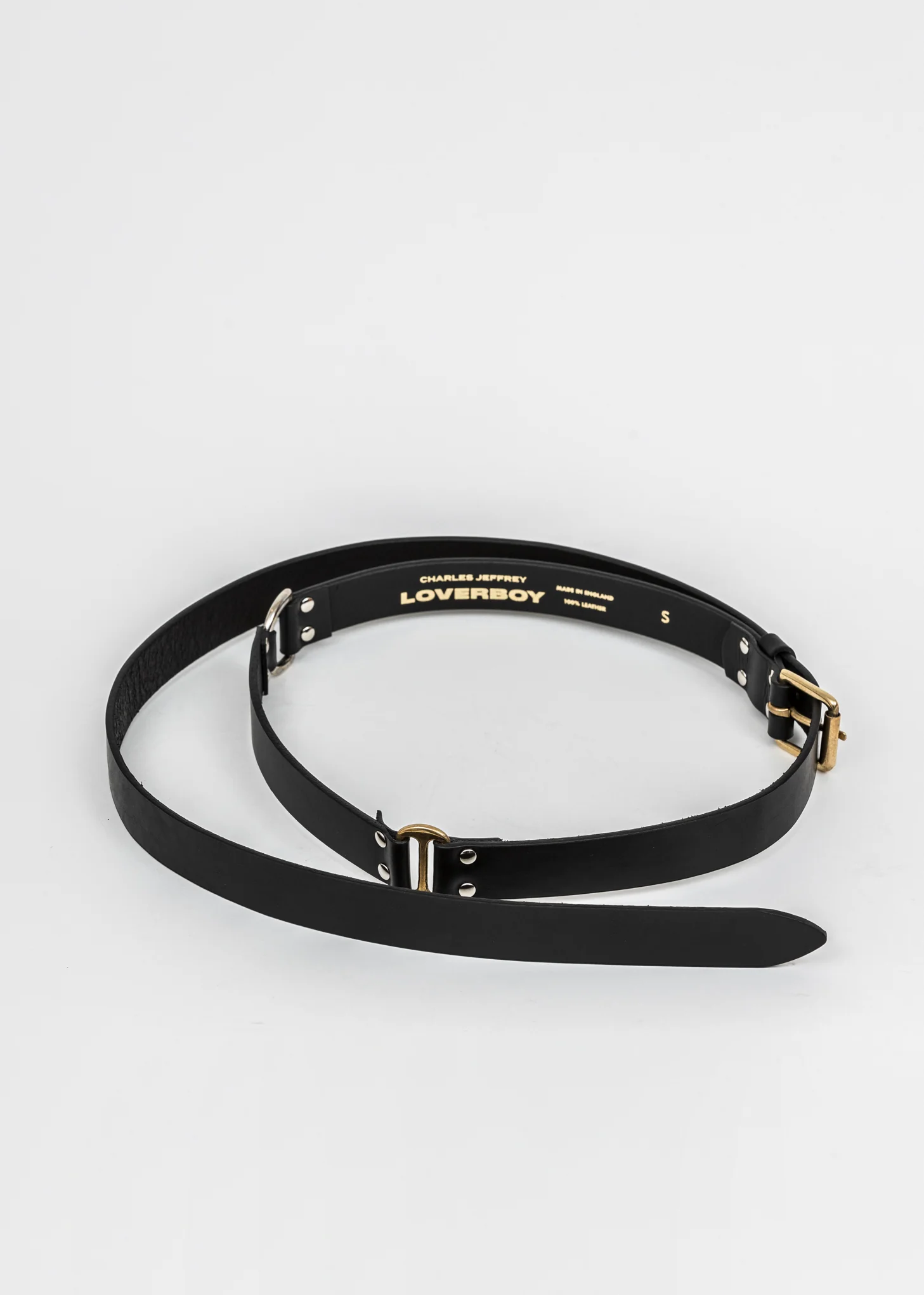 Black Thin Collage Belt - Image 5