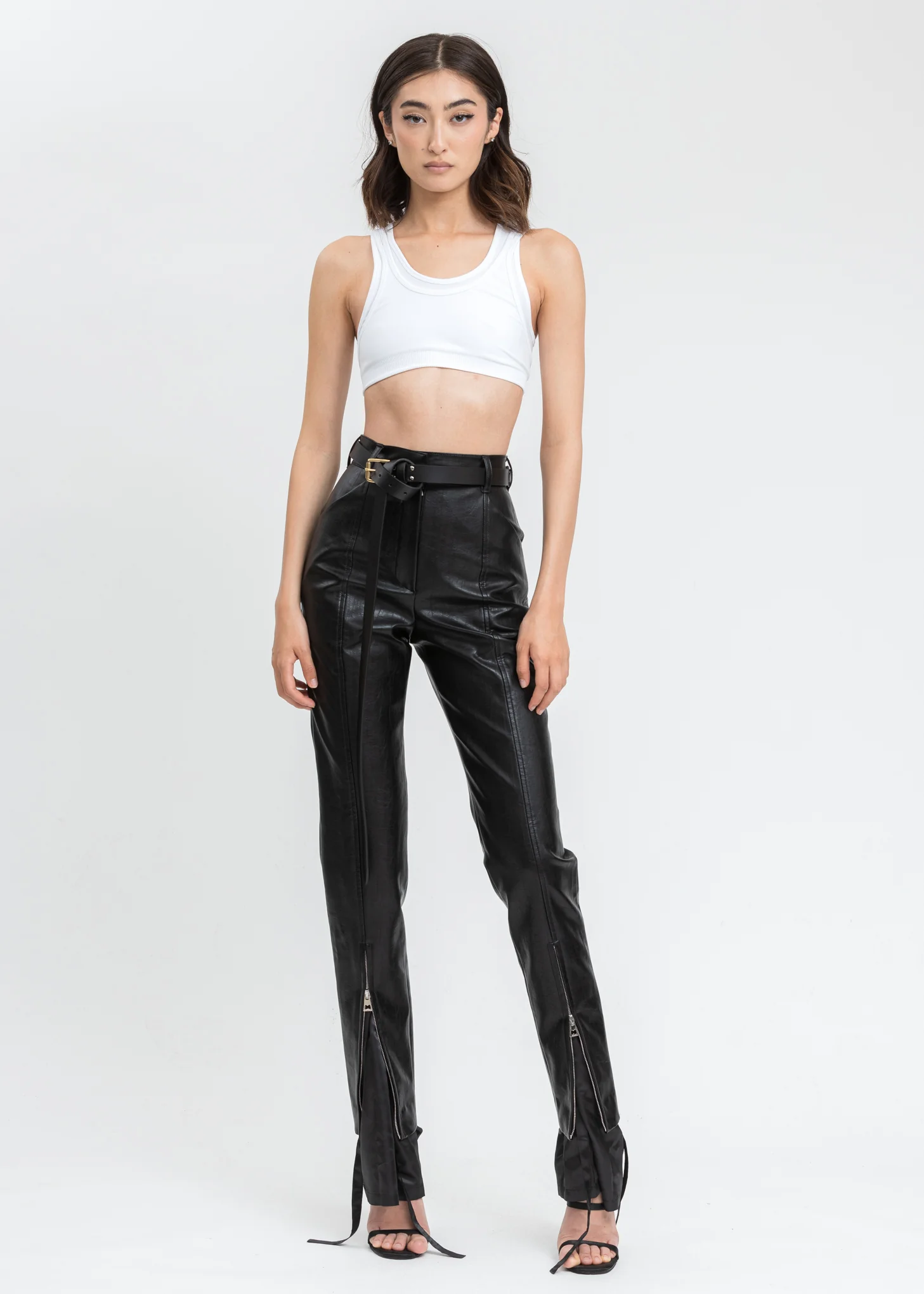 Black Thin Collage Belt - Image 7