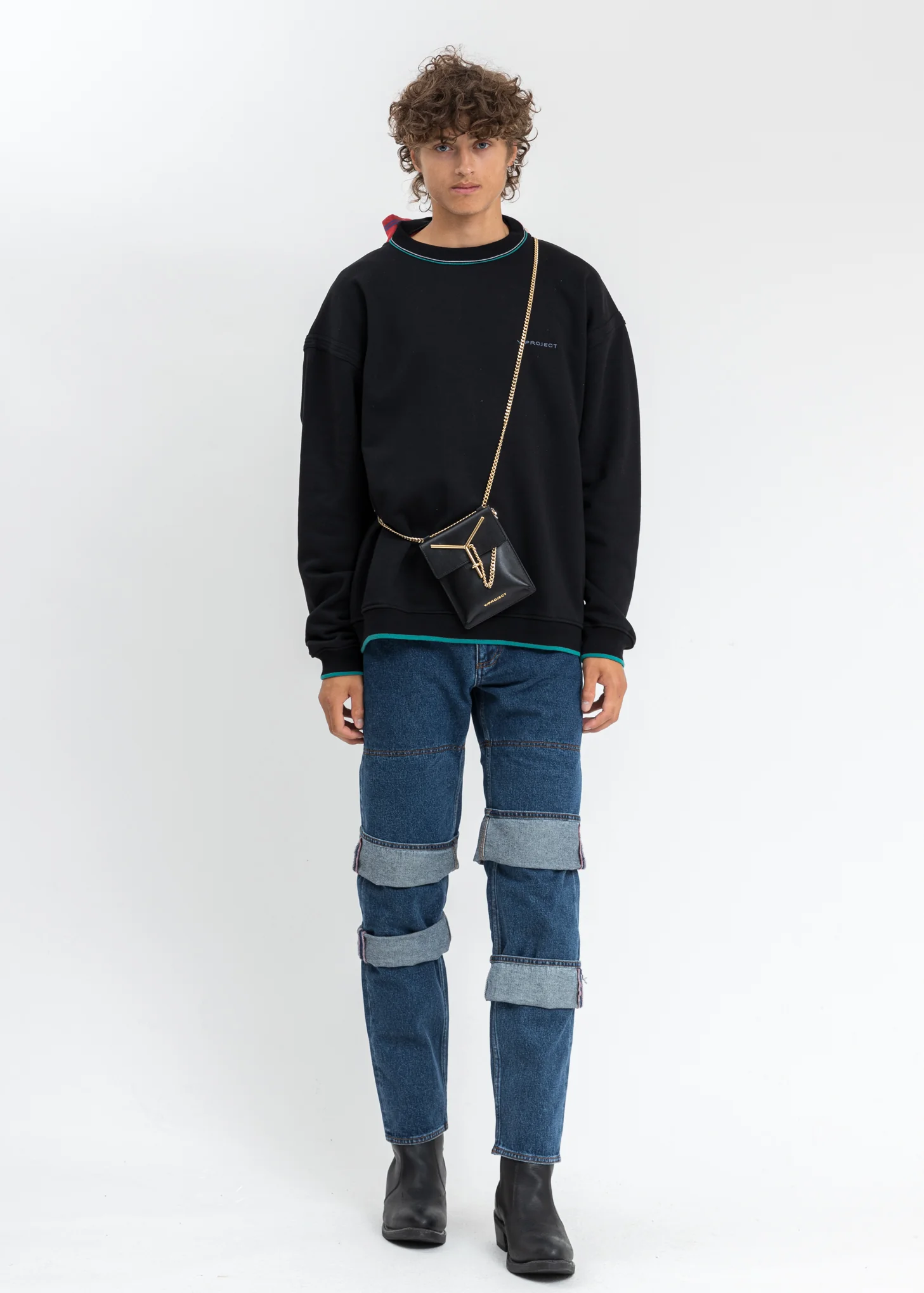 Black Three Neck Sweater - Image 9