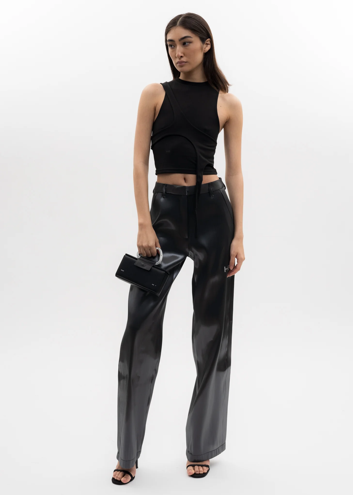 Black Tight High Neck Tank Top - Image 5