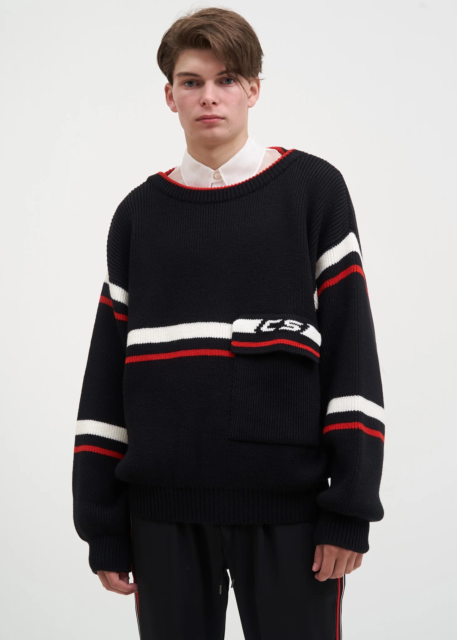Black Tomek Knit Sweater