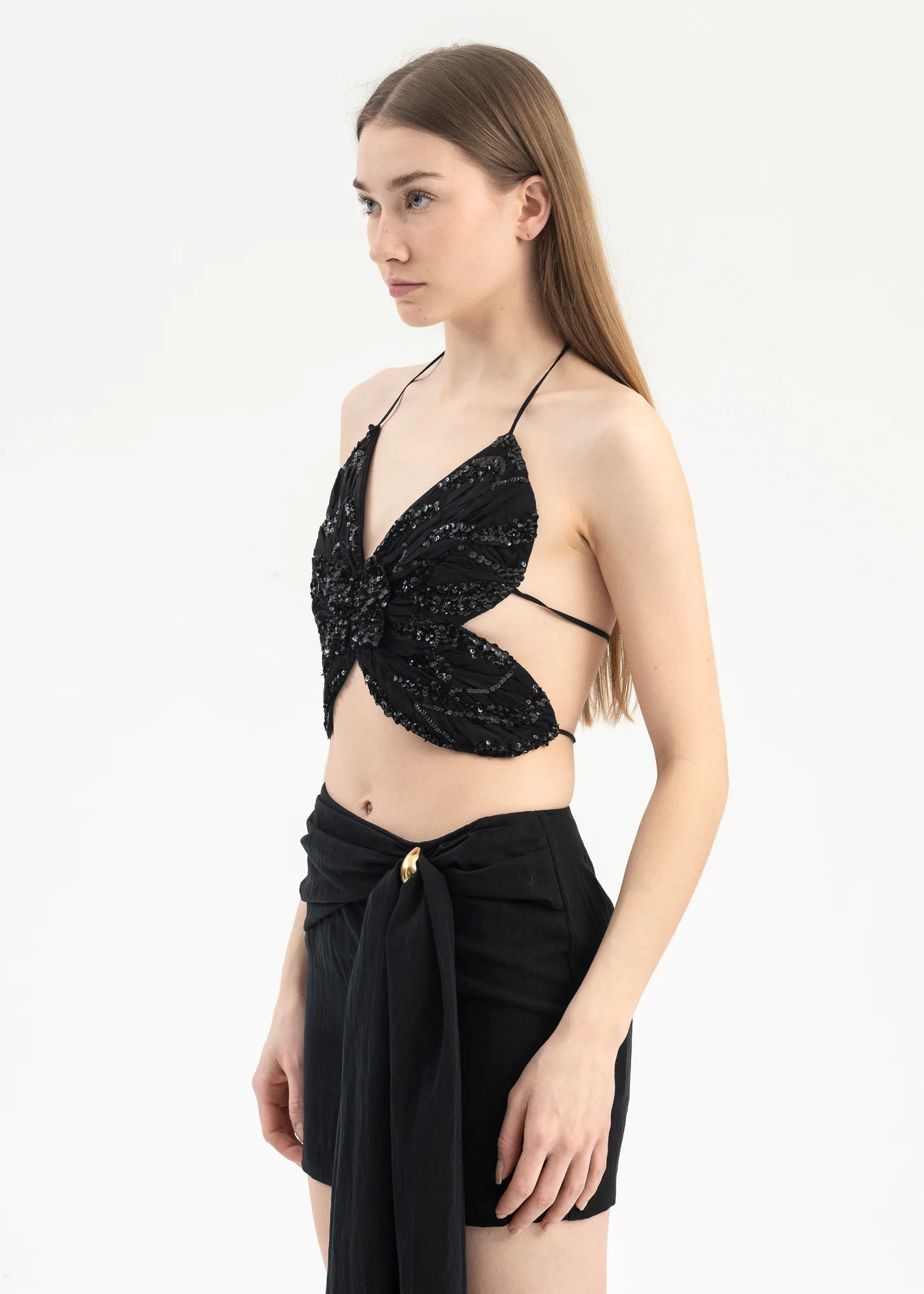 BLACK TOP EMBROID BUTTERFL - Image 3