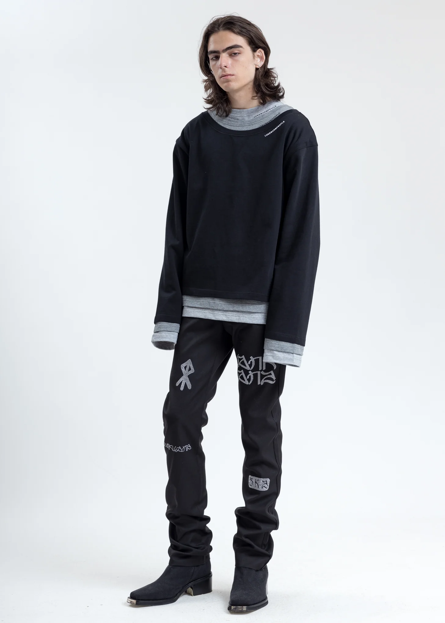 Black Triple Layer Crewneck - Image 5