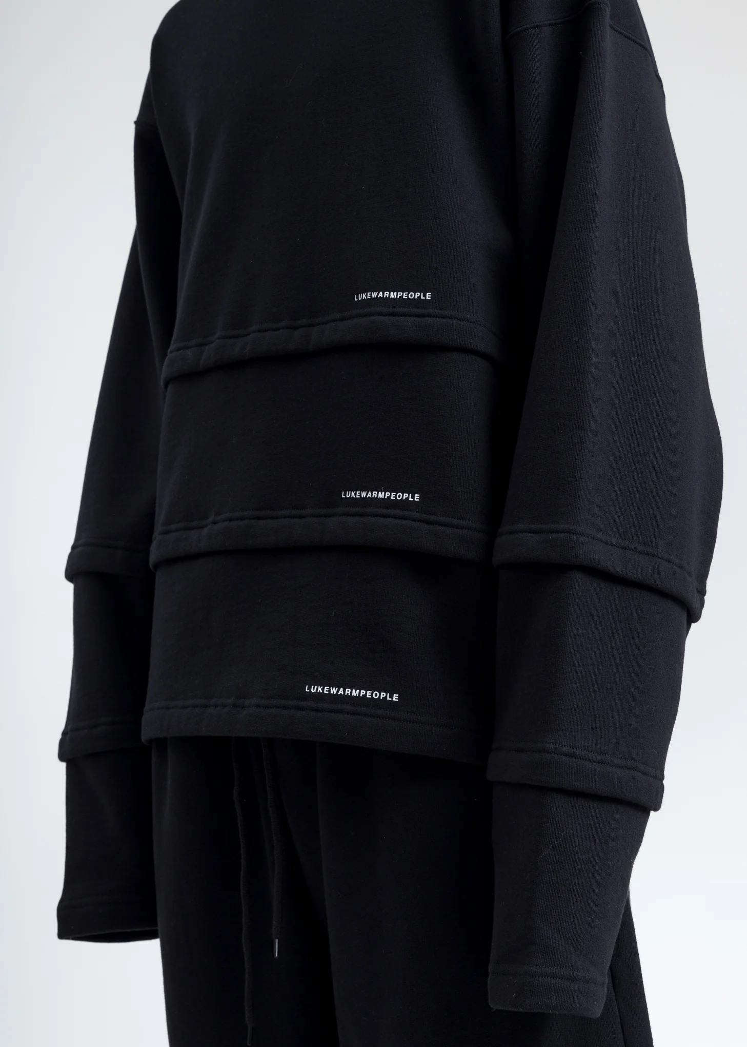 Black Triple Layer Sweatshirt - Image 2