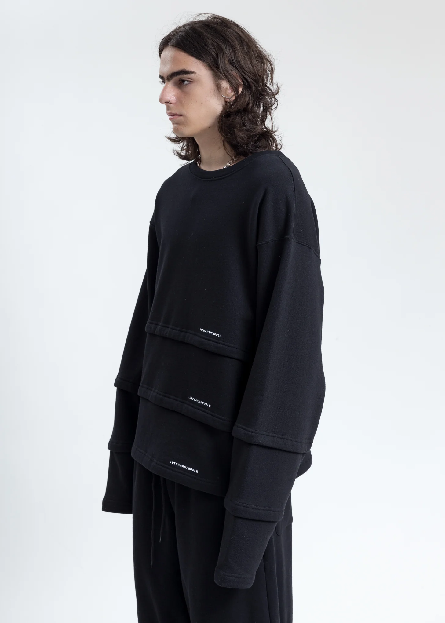 Black Triple Layer Sweatshirt - Image 3