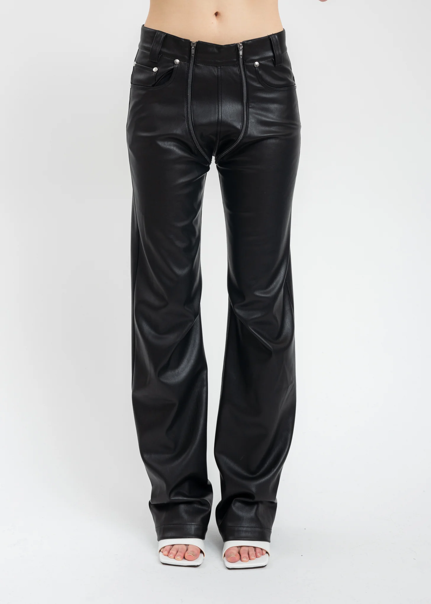 Black Trousers With Double Zip