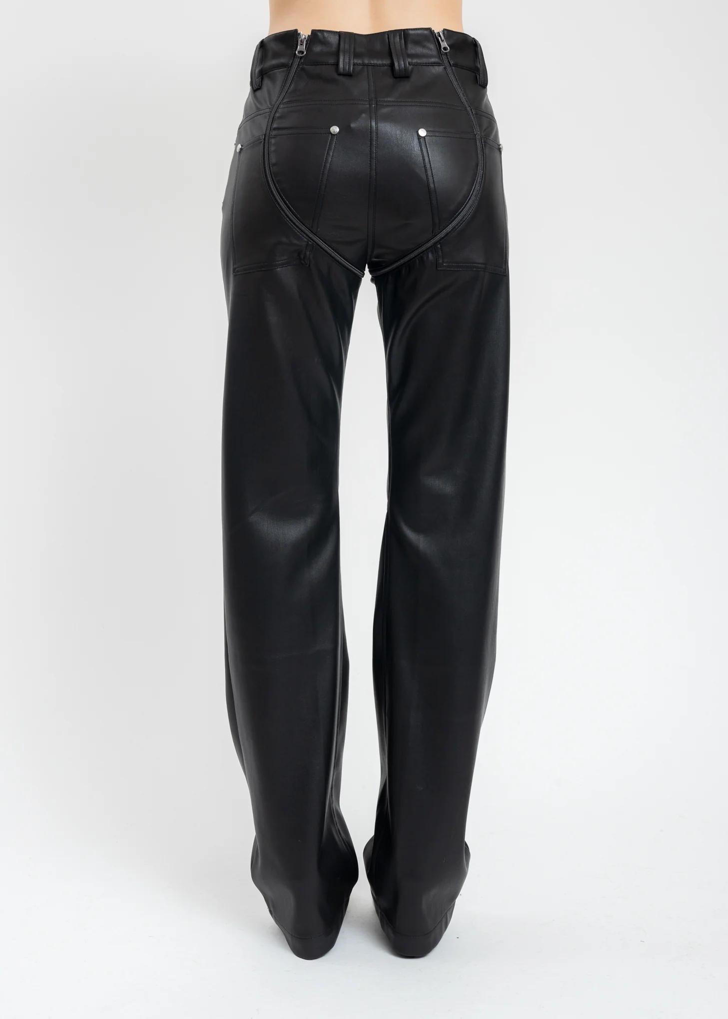 Black Trousers With Double Zip - Image 2