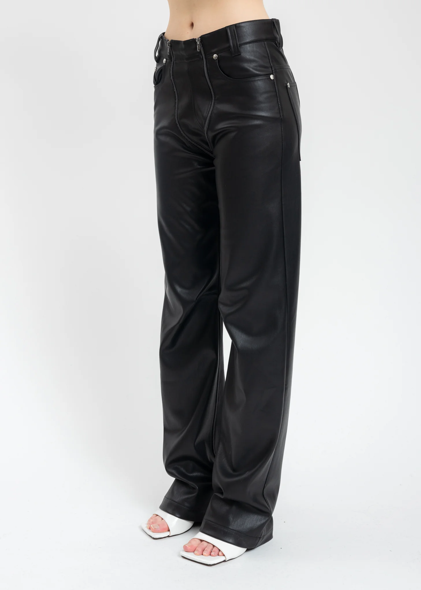 Black Trousers With Double Zip - Image 3