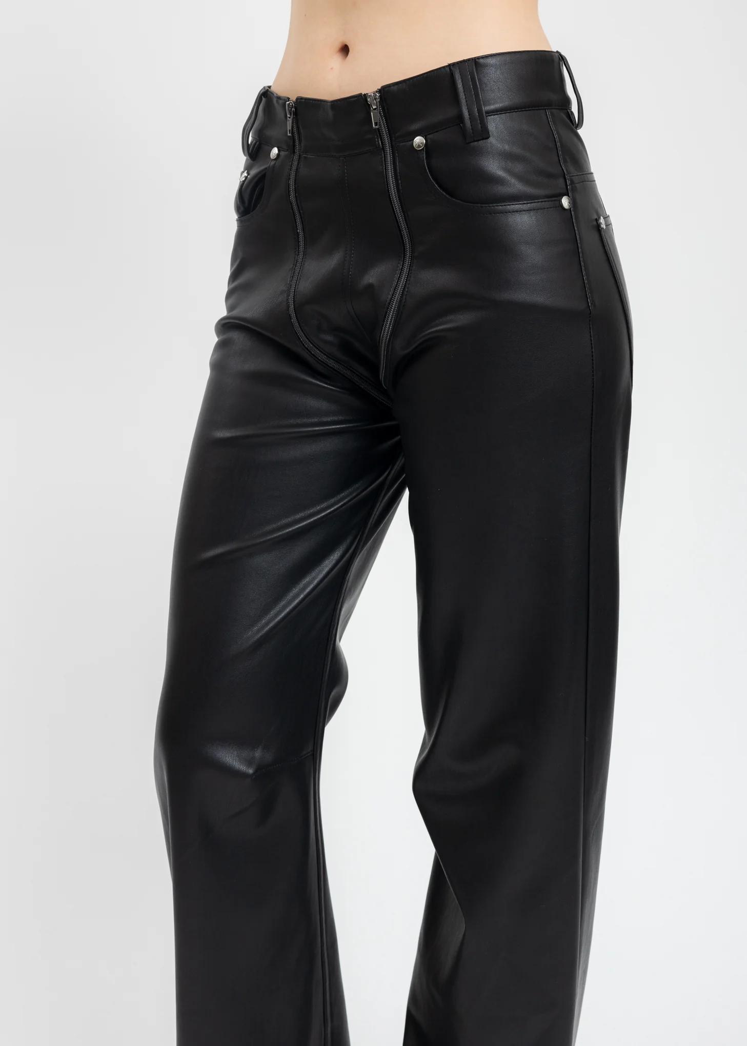 Black Trousers With Double Zip - Image 4
