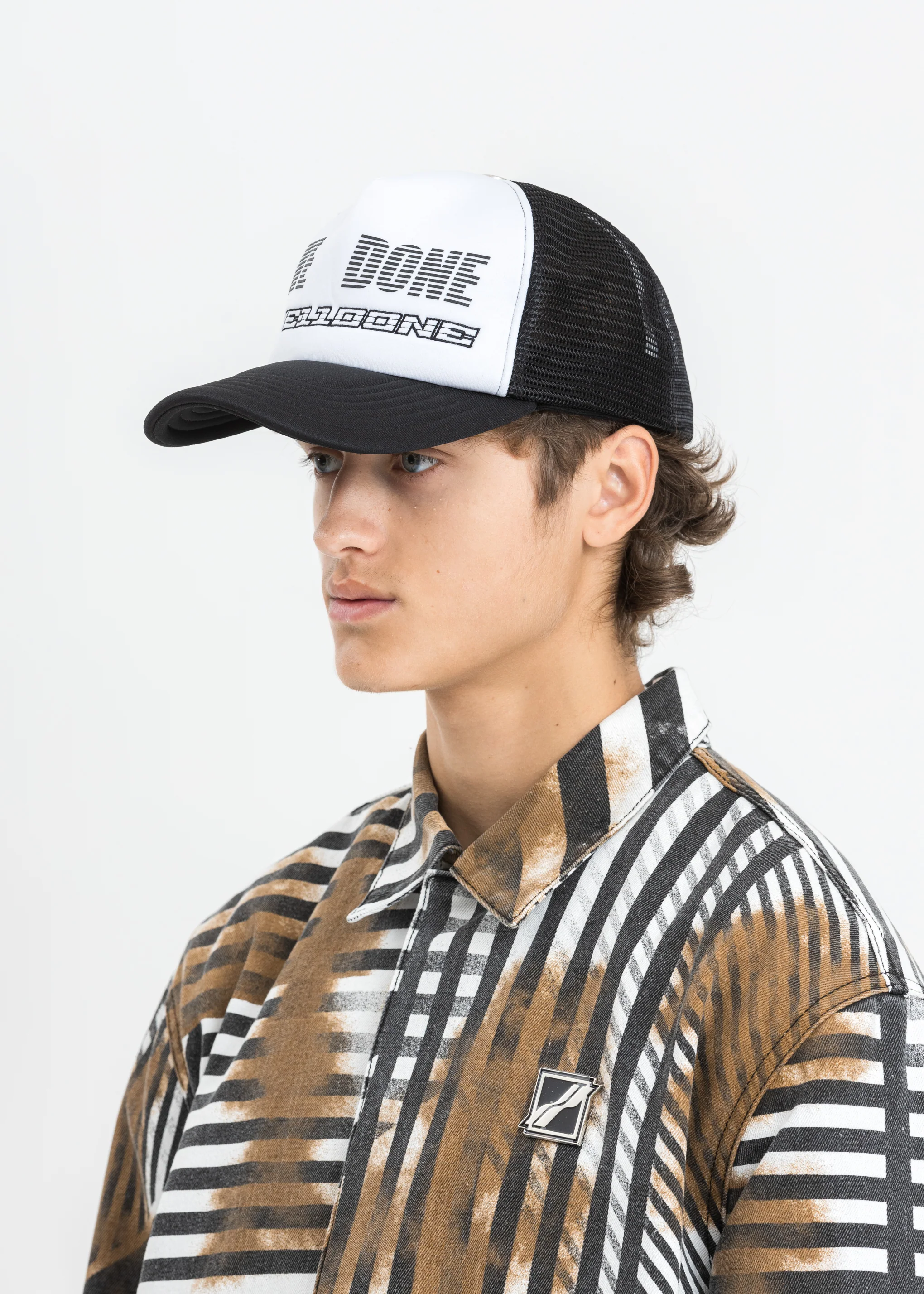 Black Trucker Mesh Cap - Image 3