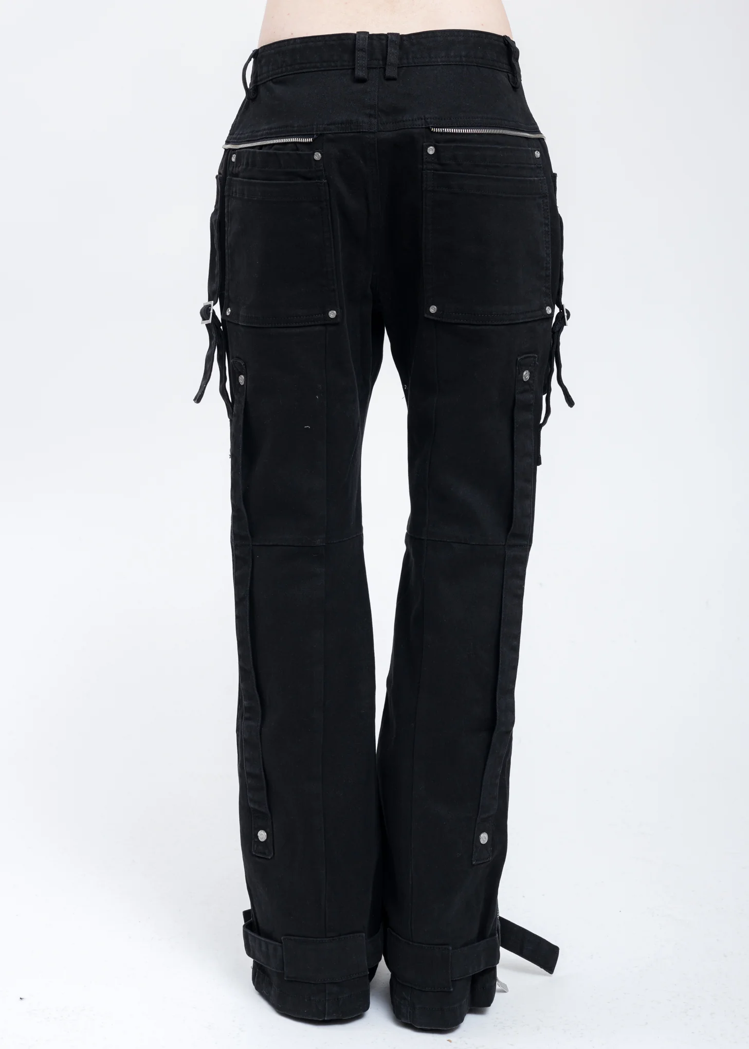Black Tulwar Cut Military Work Pants - Image 2