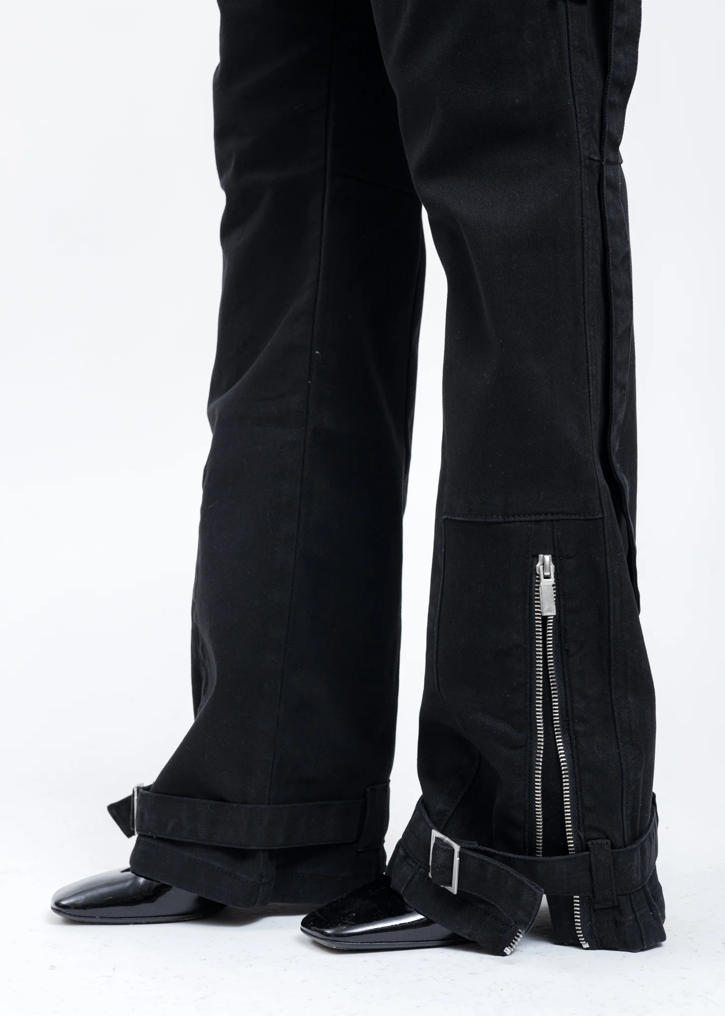 Black Tulwar Cut Military Work Pants - Image 6