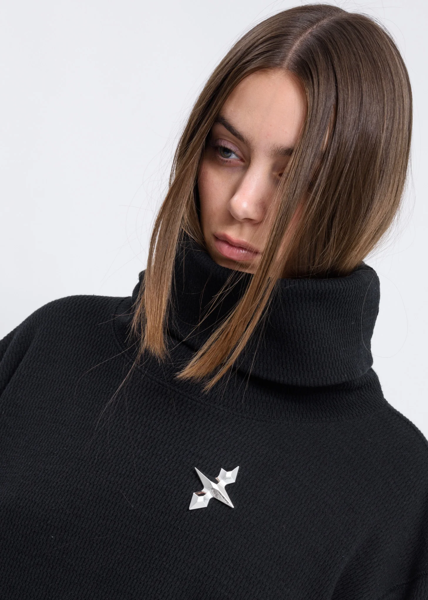 Black Turtleneck w/ Detachable Bag - Image 6