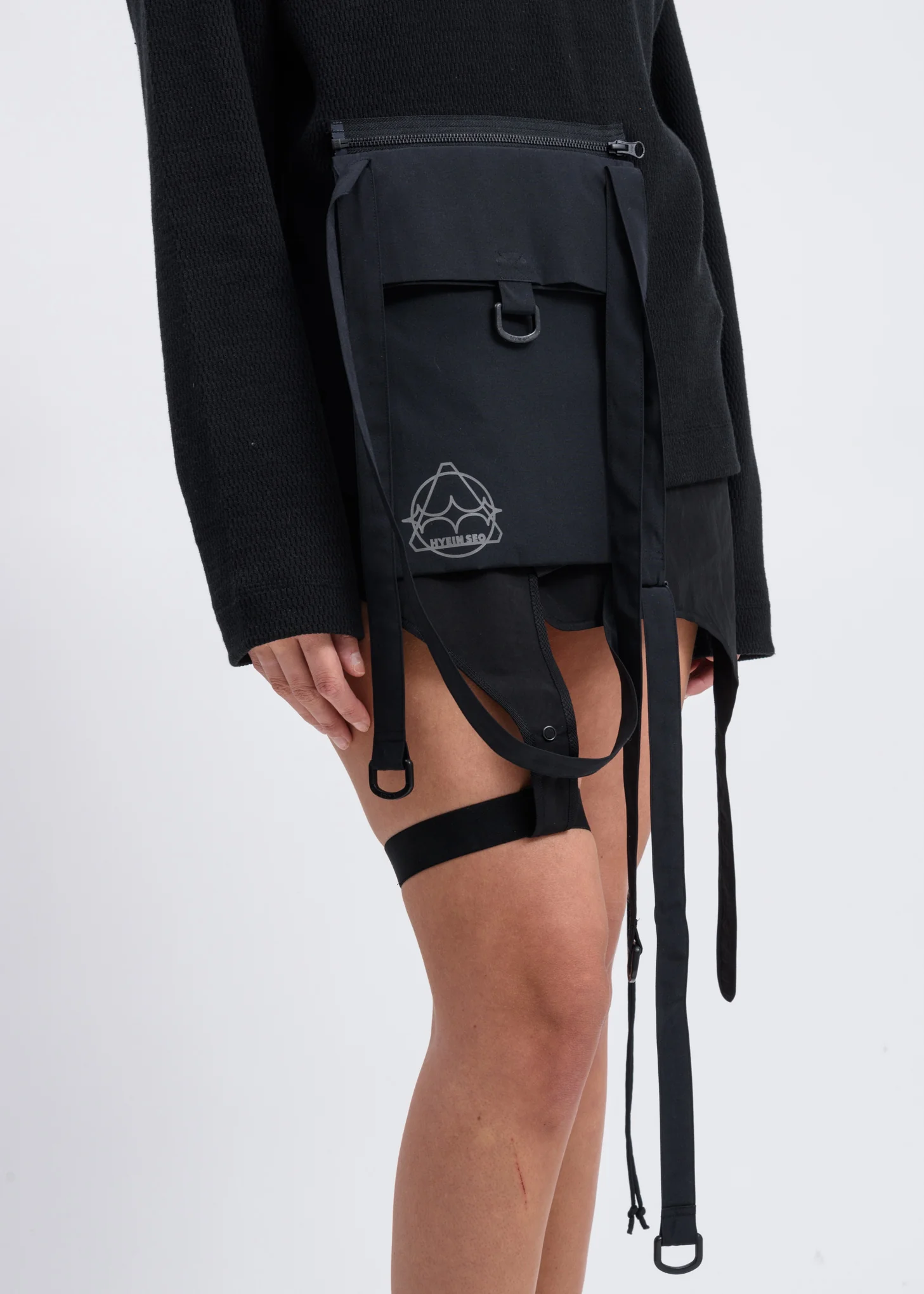 Black Turtleneck w/ Detachable Bag - Image 7