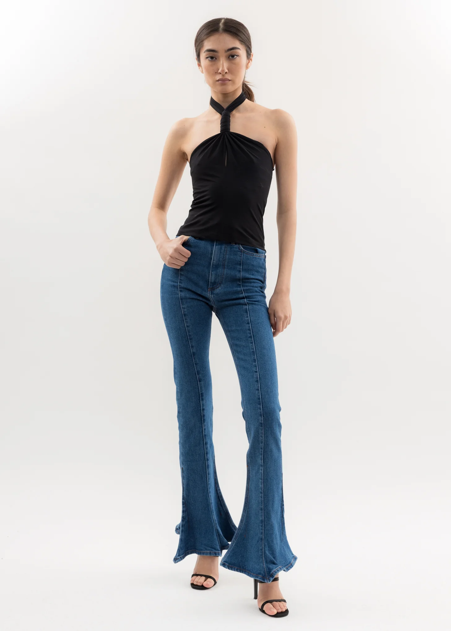 Black Twist Halter Top - Image 5