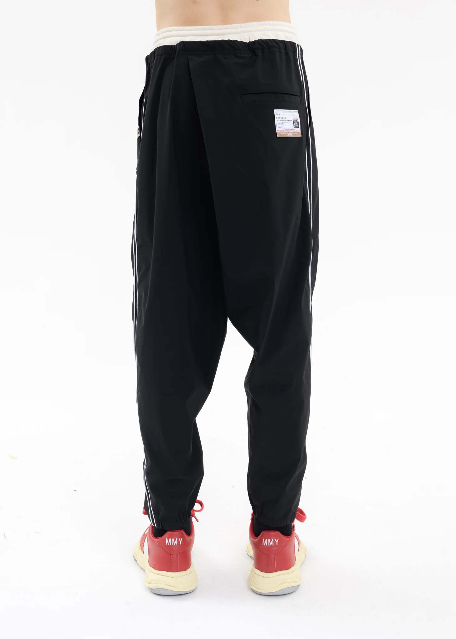 Black Twisted Double Waist Pants - Image 3