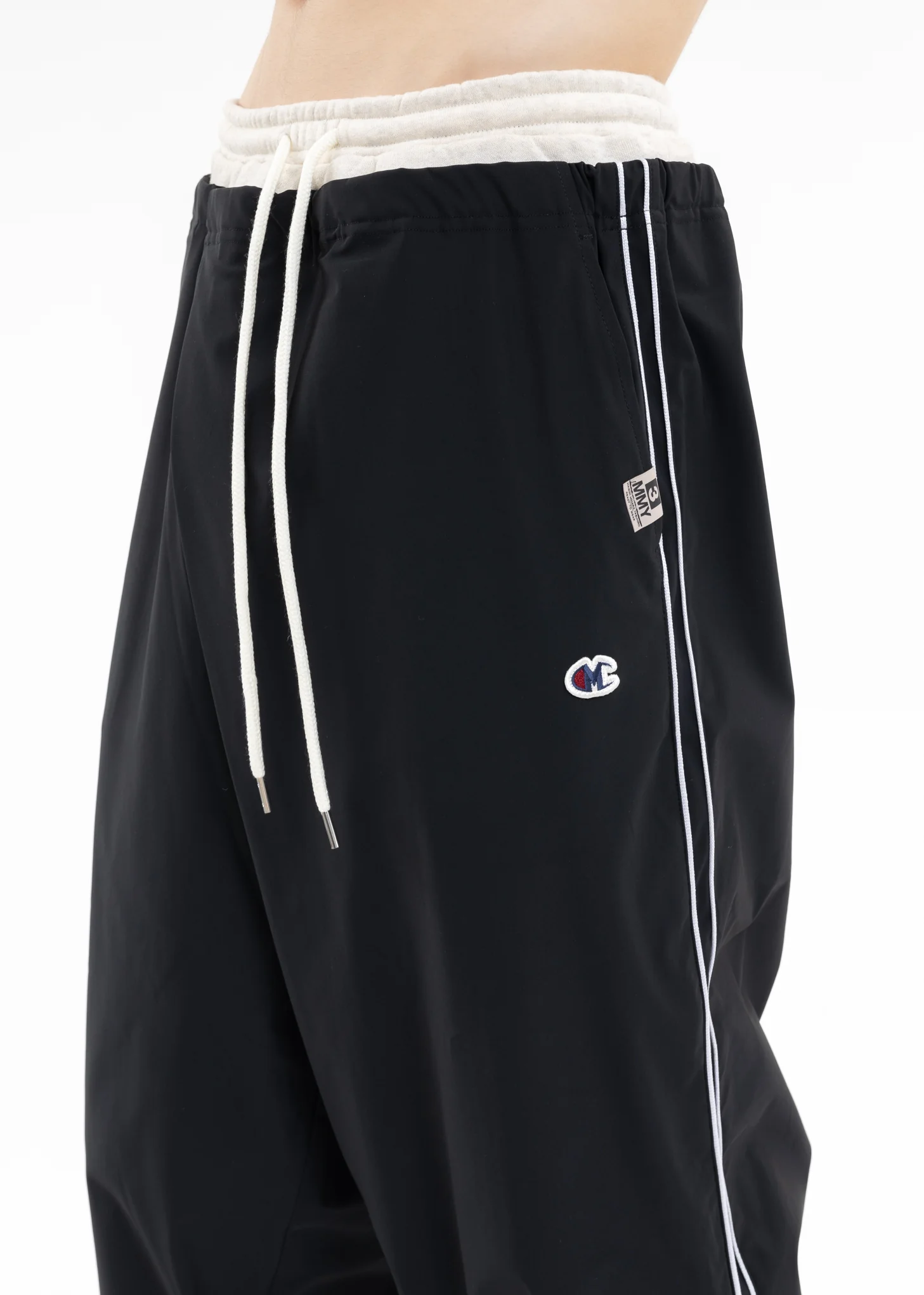 Black Twisted Double Waist Pants - Image 4