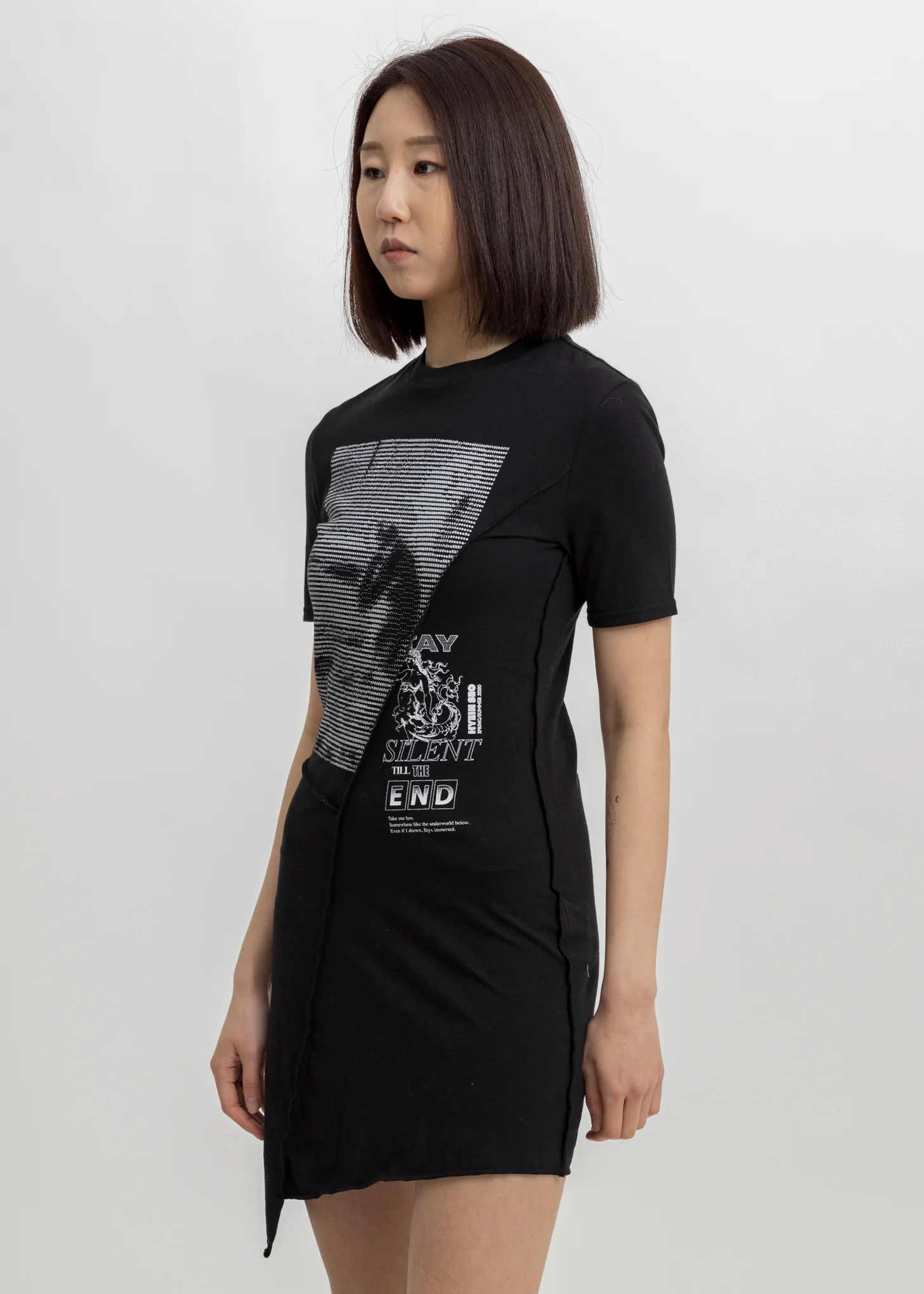Black Twisted Jersey Dress - Image 3