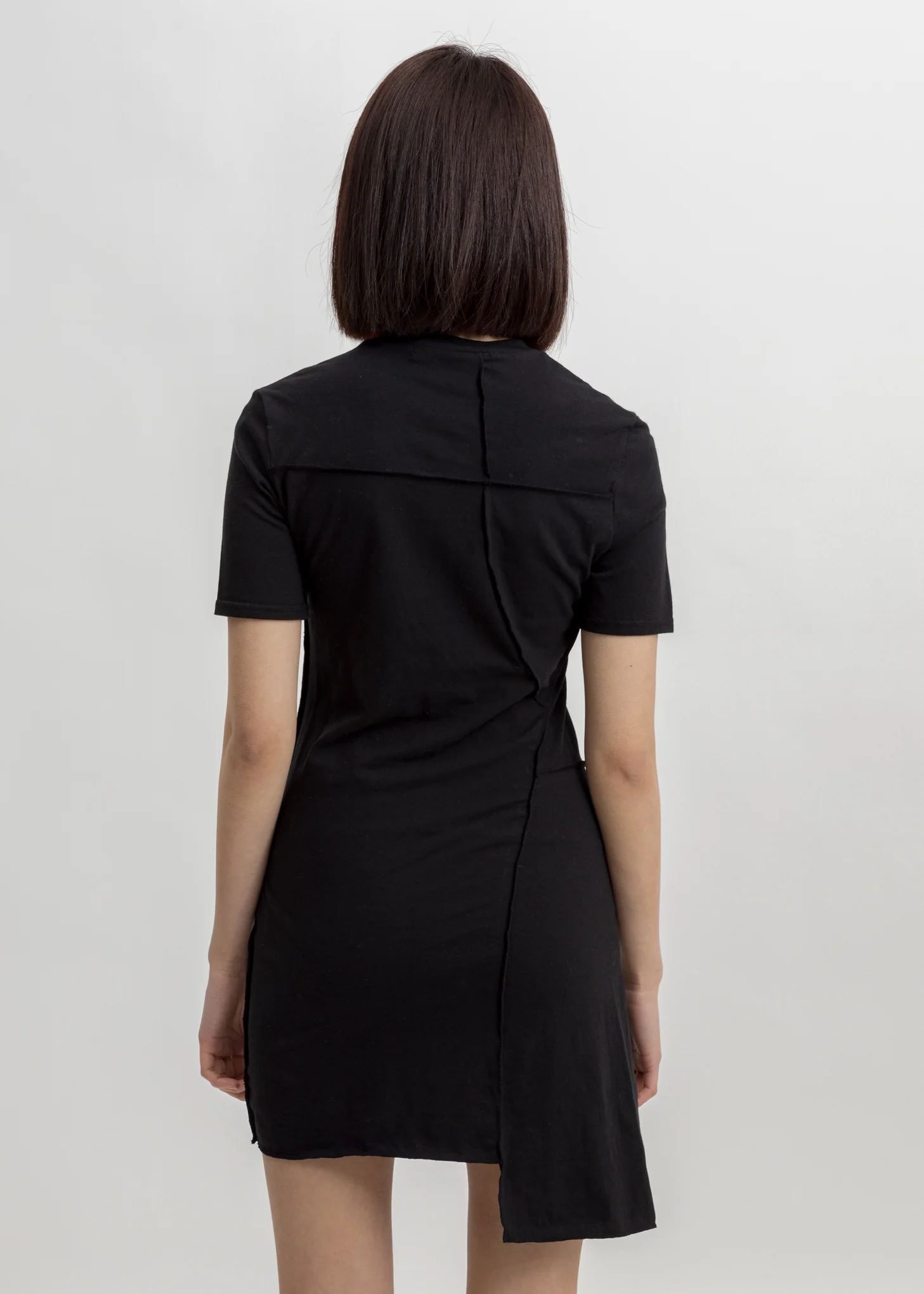 Black Twisted Jersey Dress - Image 5