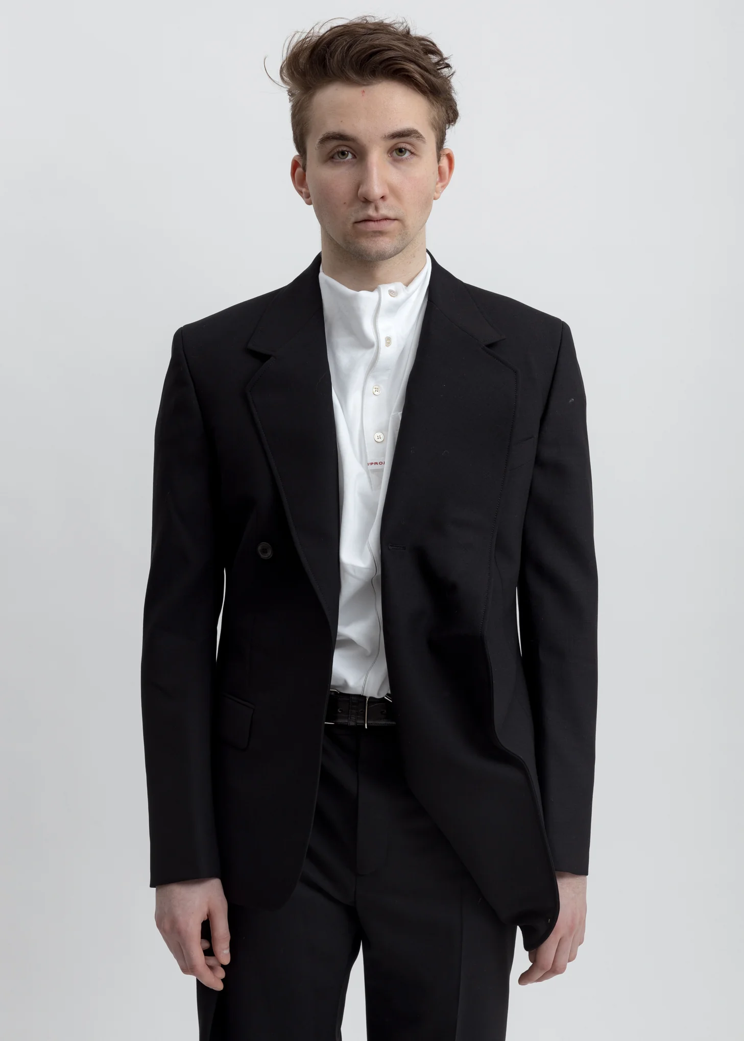 Black Twisted Lapel Blazer - Image 3