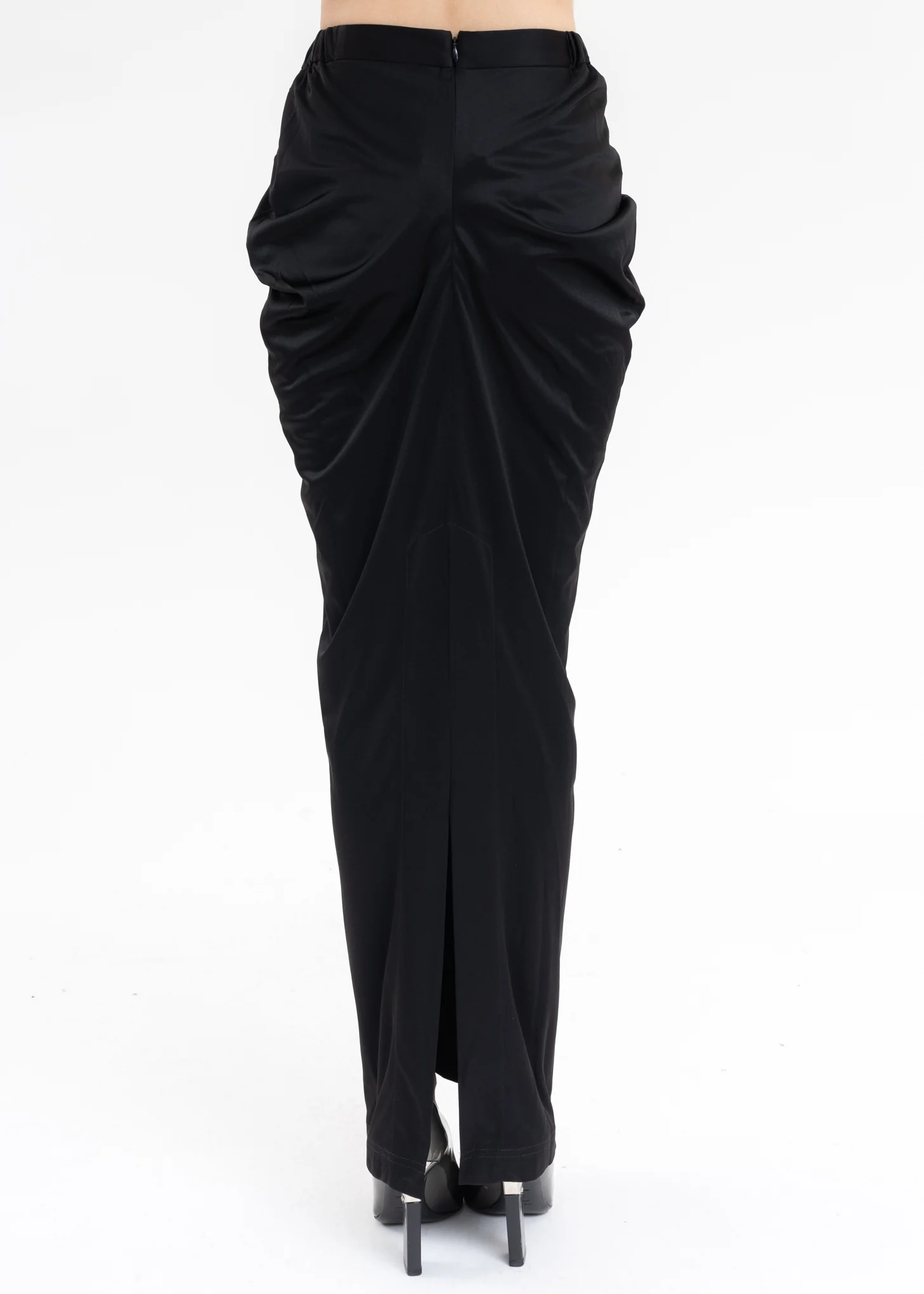 Black Twisted Long Skirt - Image 2