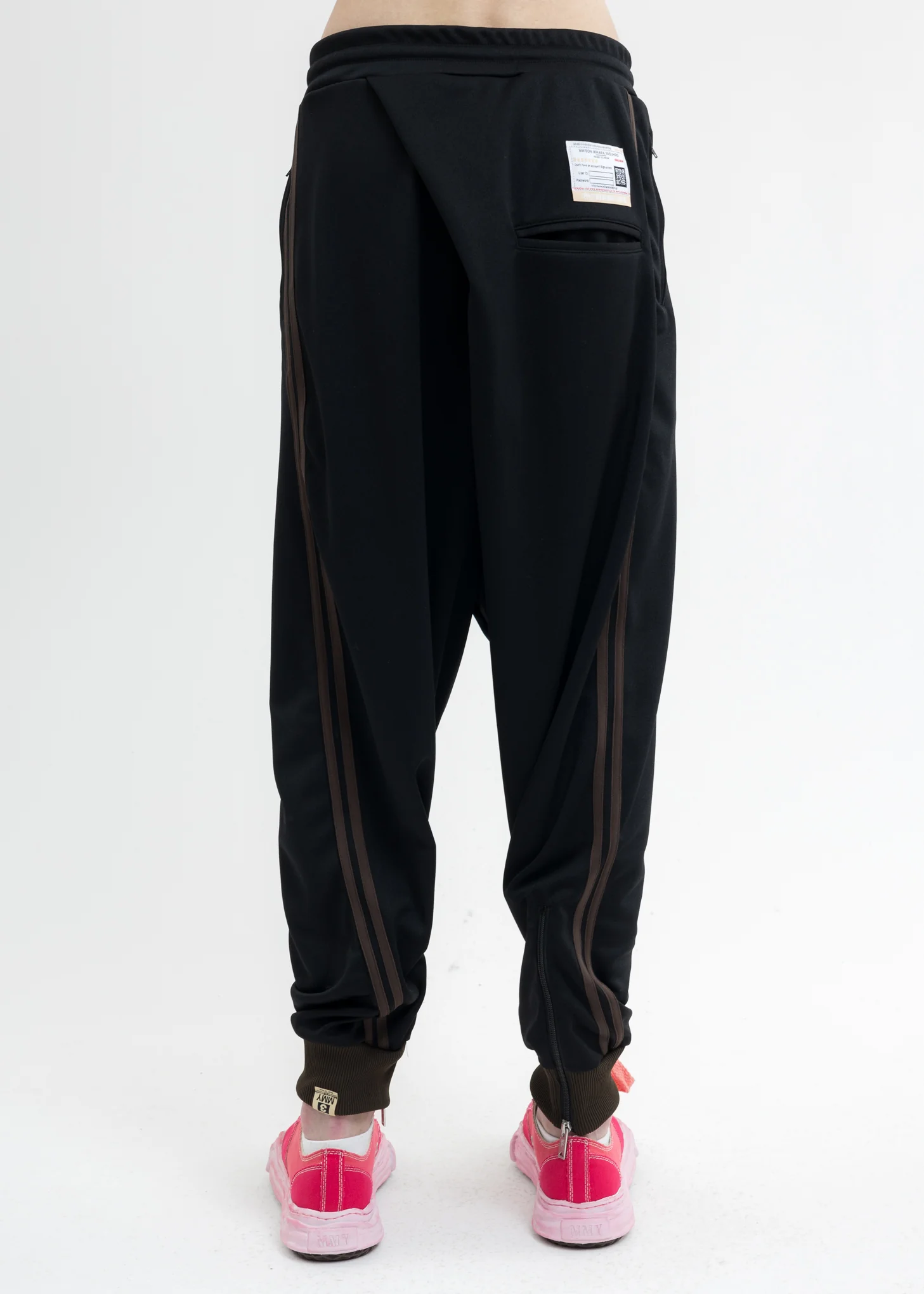 Black Twisted Track Pants - Image 2