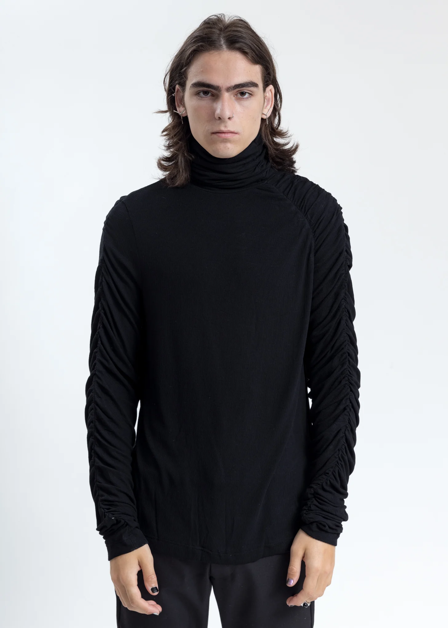 Black Twisted Turtleneck