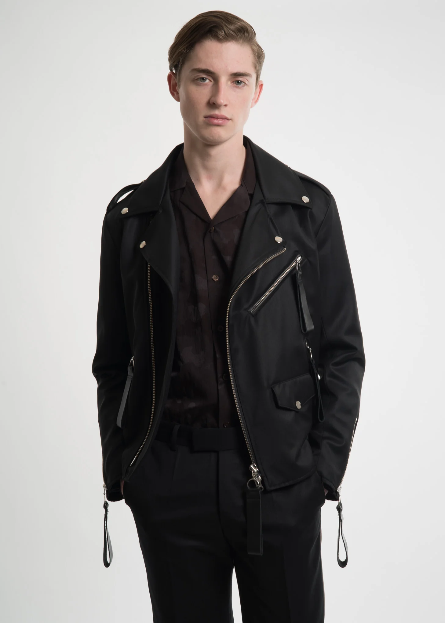 Black Tyler Biker Jacket - Image 3