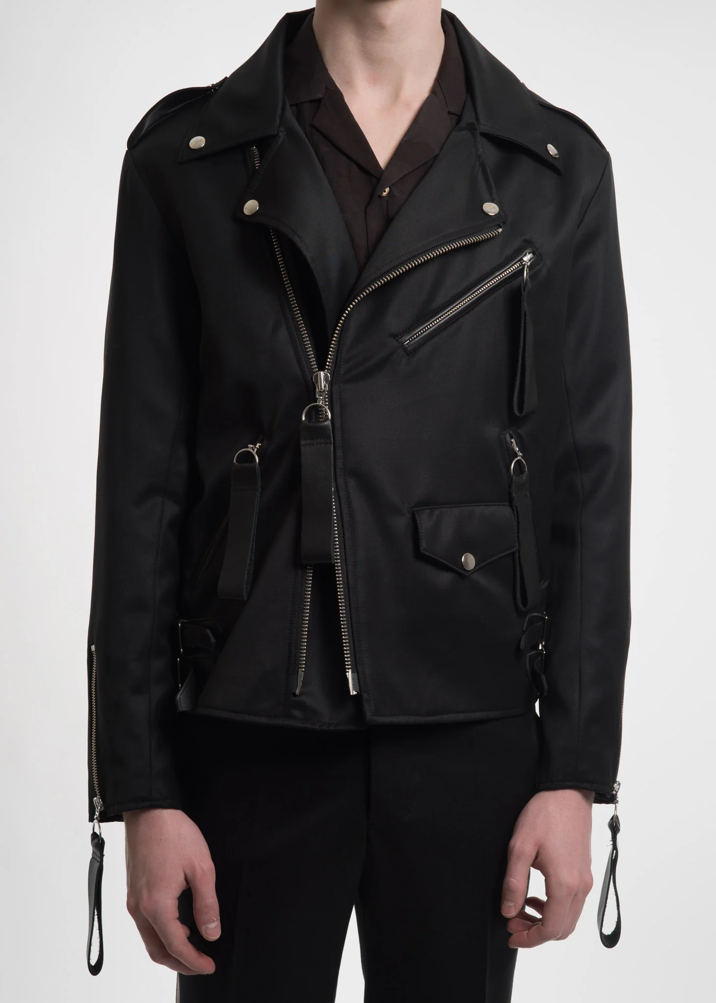 Black Tyler Biker Jacket - Image 6