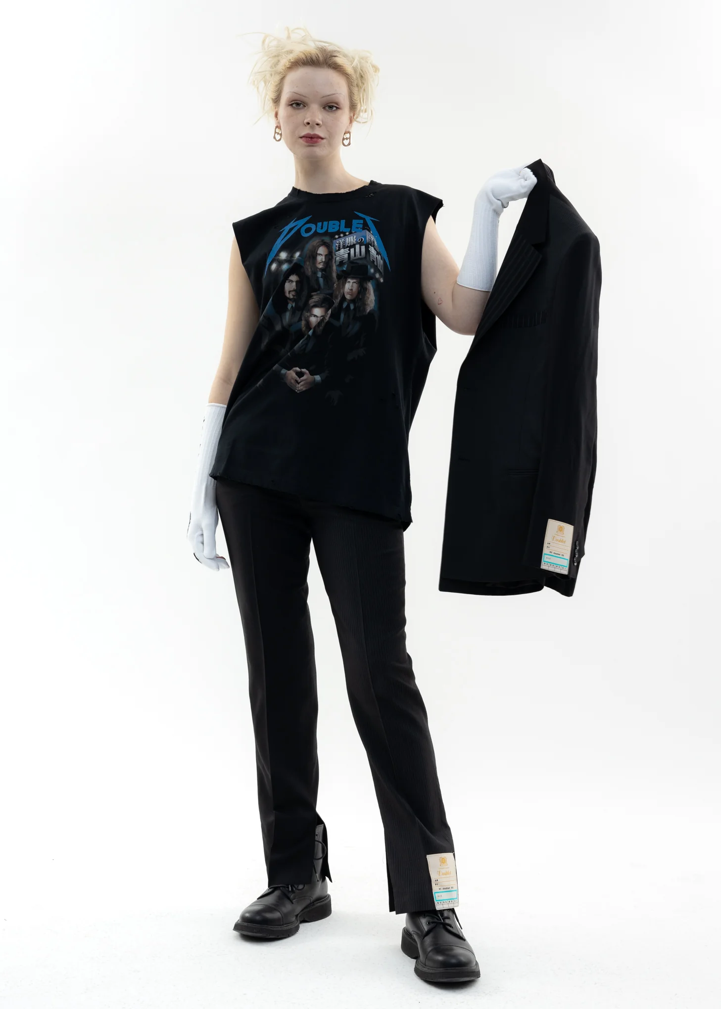 Black UPCYCLE OVERDYED TAILORED Jacket - Image 8