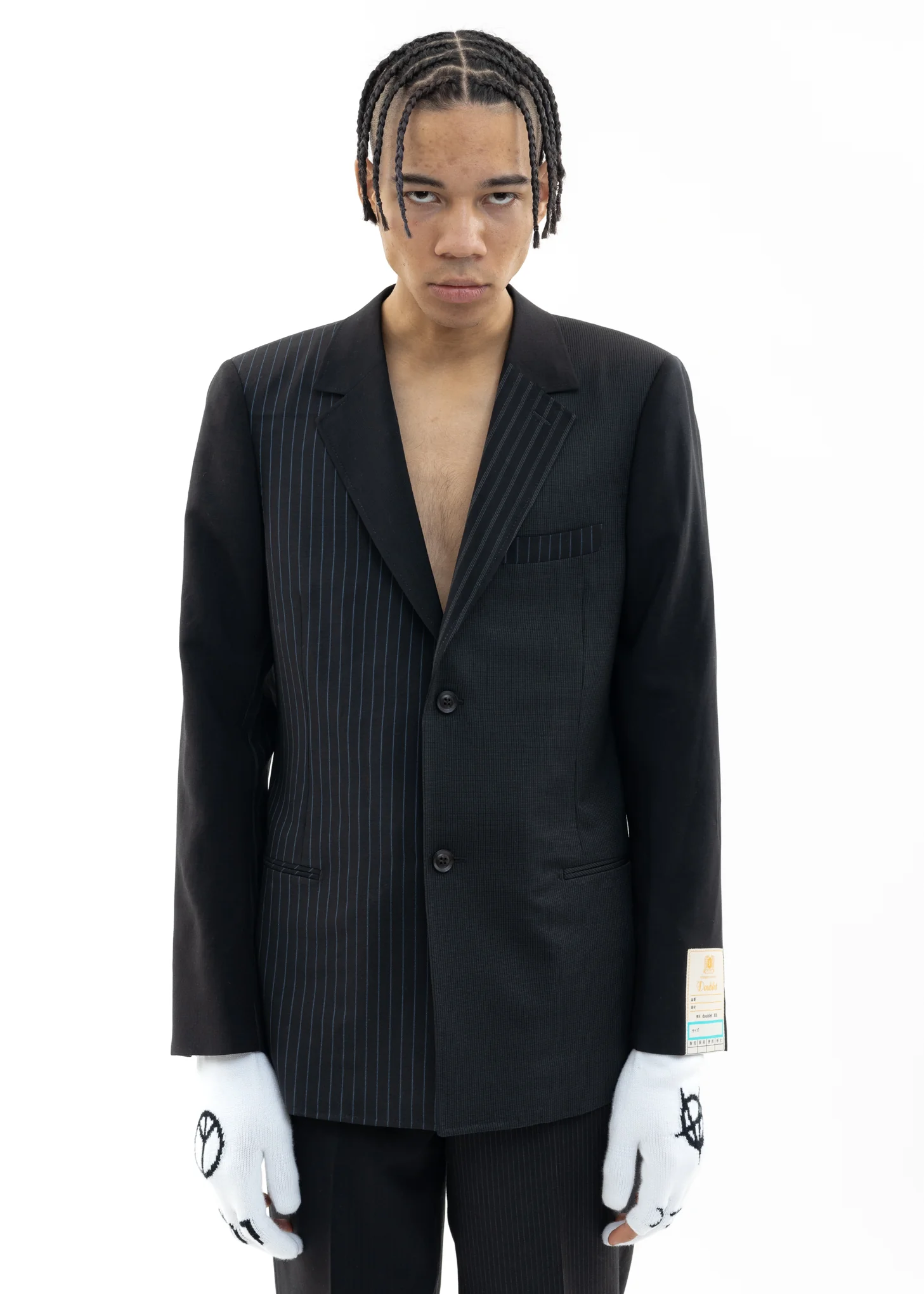 Black UPCYCLE OVERDYED TAILORED Jacket