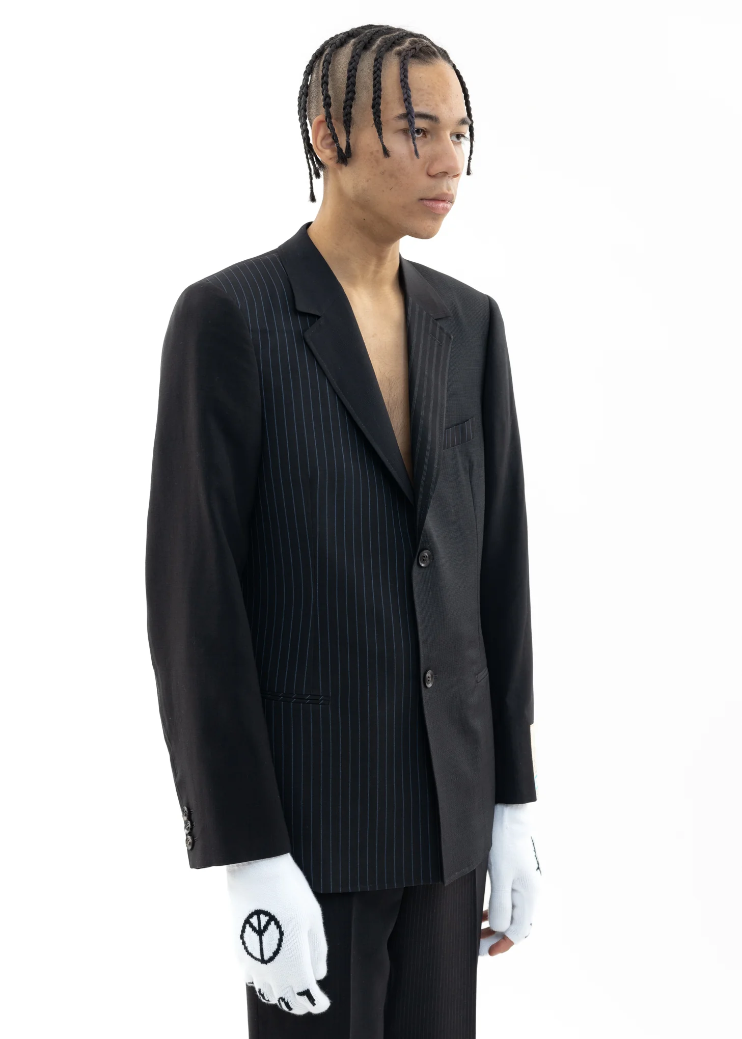 Black UPCYCLE OVERDYED TAILORED Jacket - Image 2