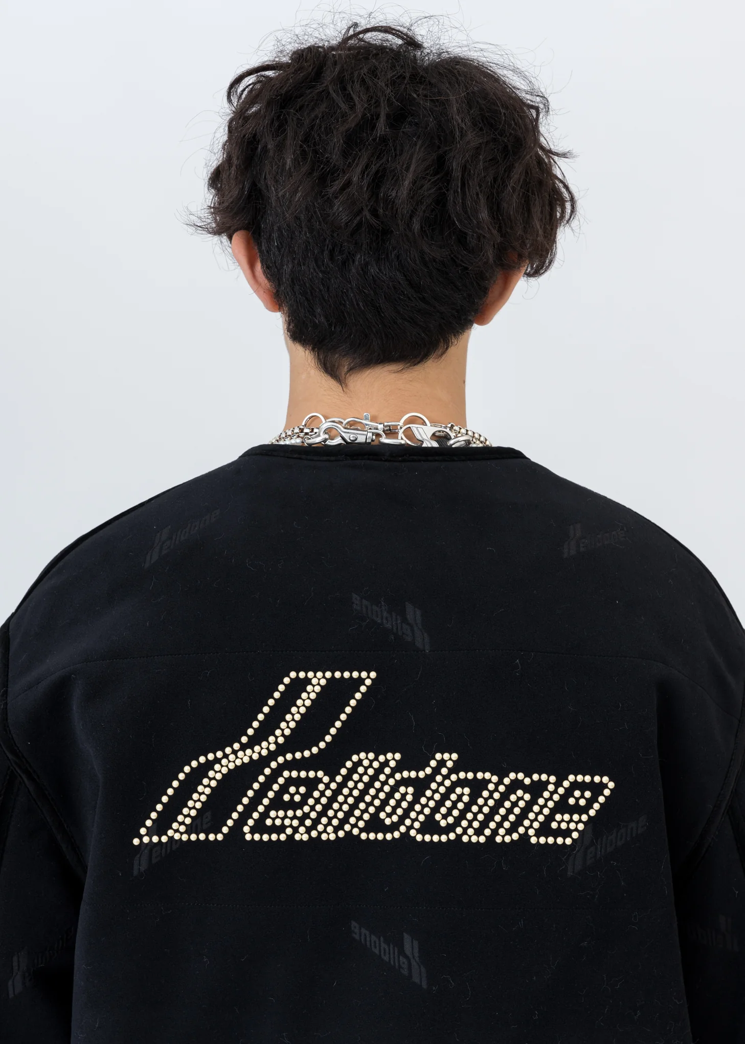 Black Velvet Padding Jacket - Image 5