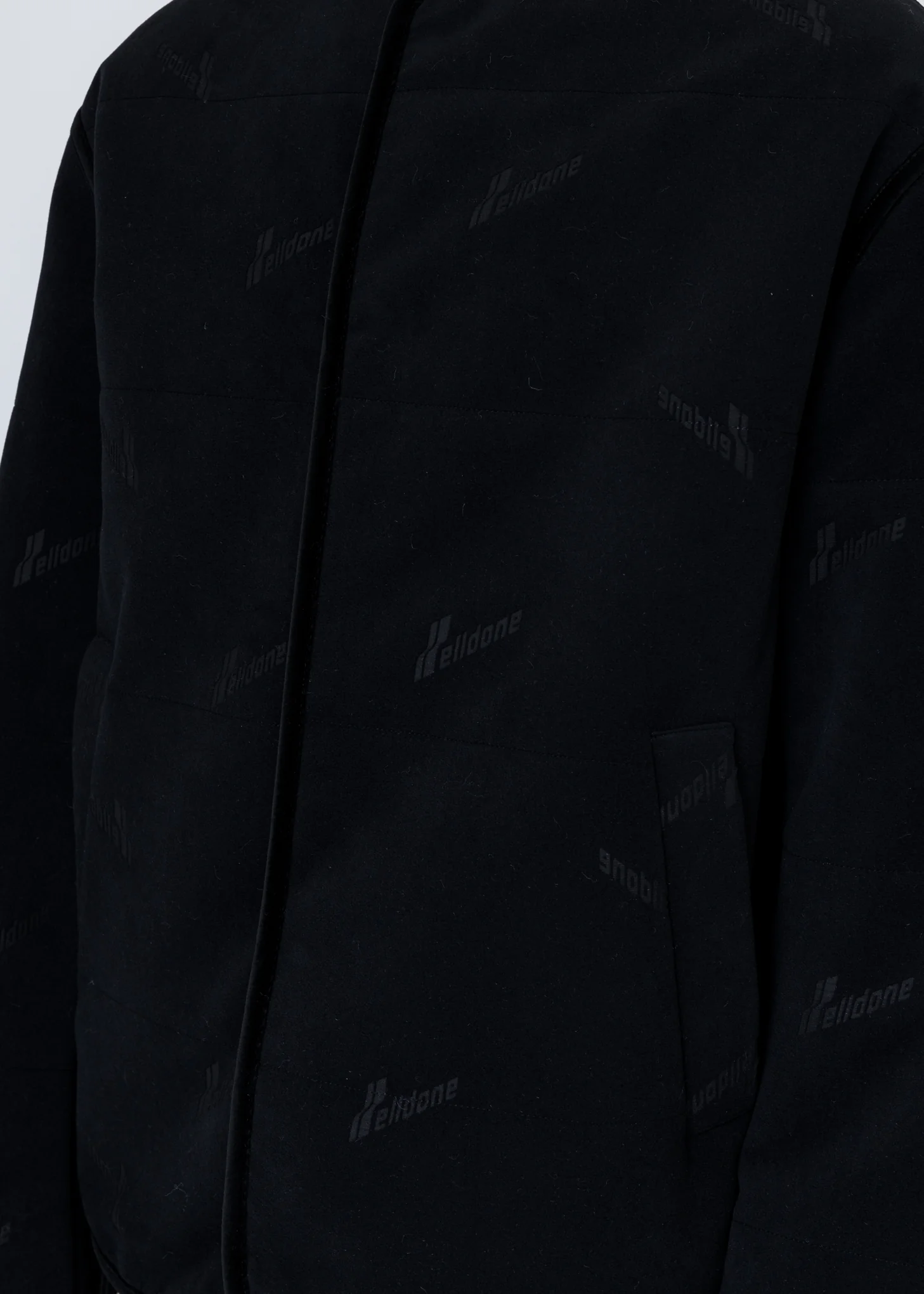 Black Velvet Padding Jacket - Image 6