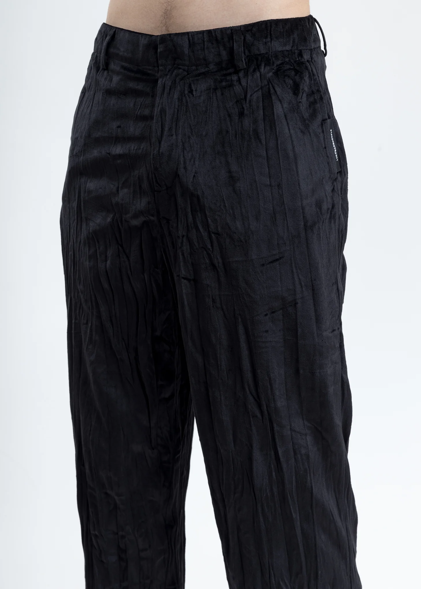 Black Velvet Pajama Pants - Image 2