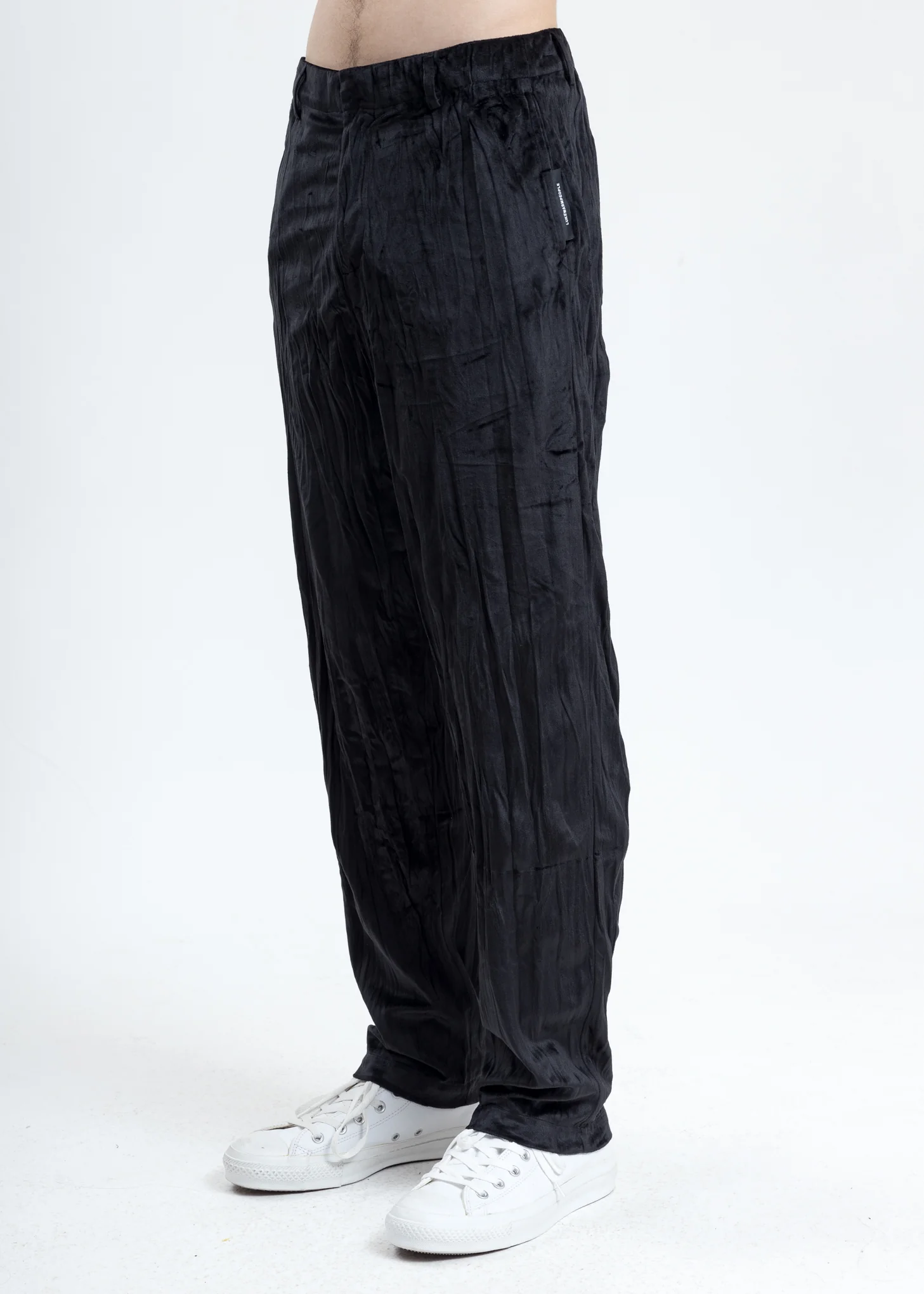 Black Velvet Pajama Pants - Image 3