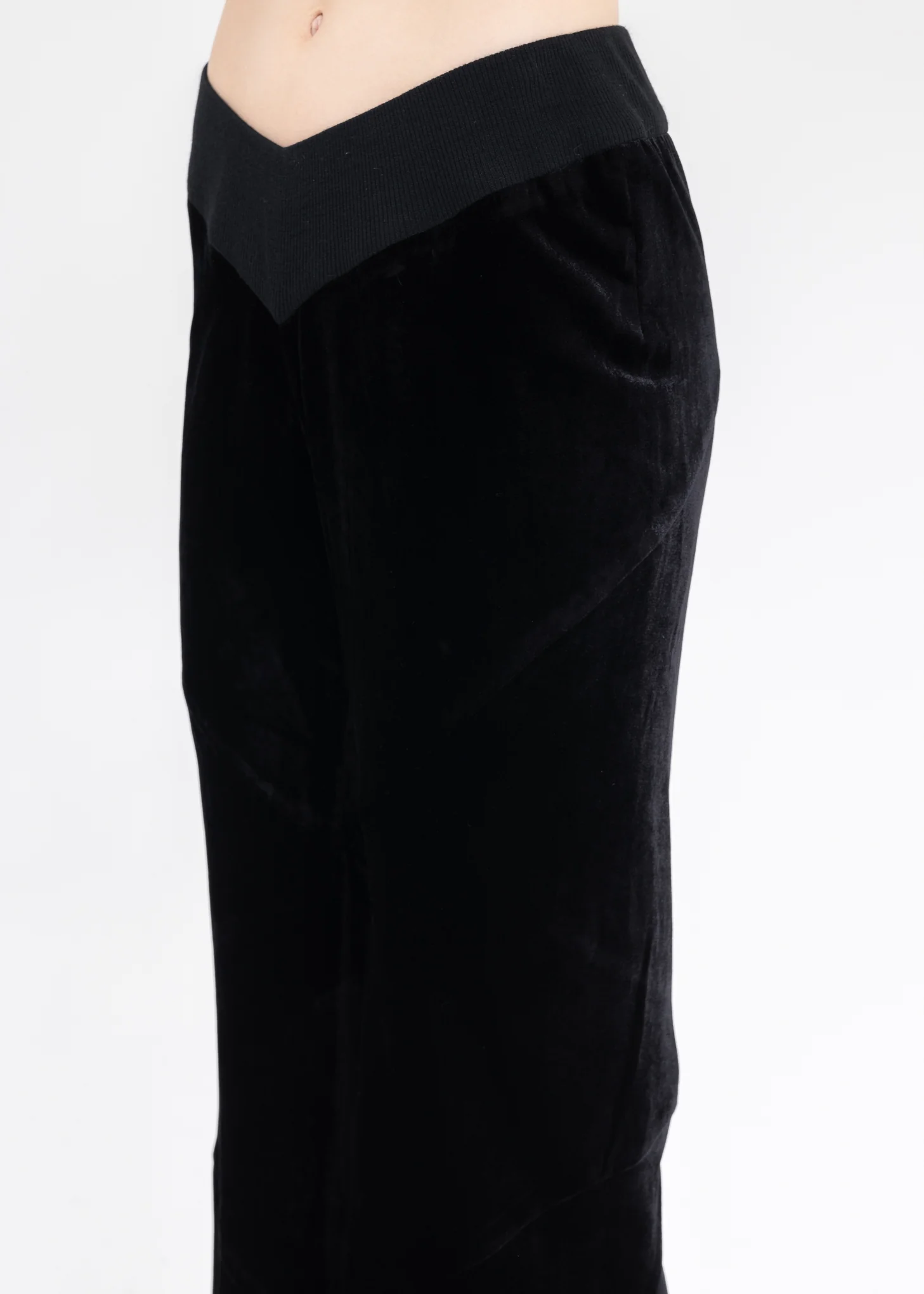 Black Velvet Patch Work Pants - Image 4