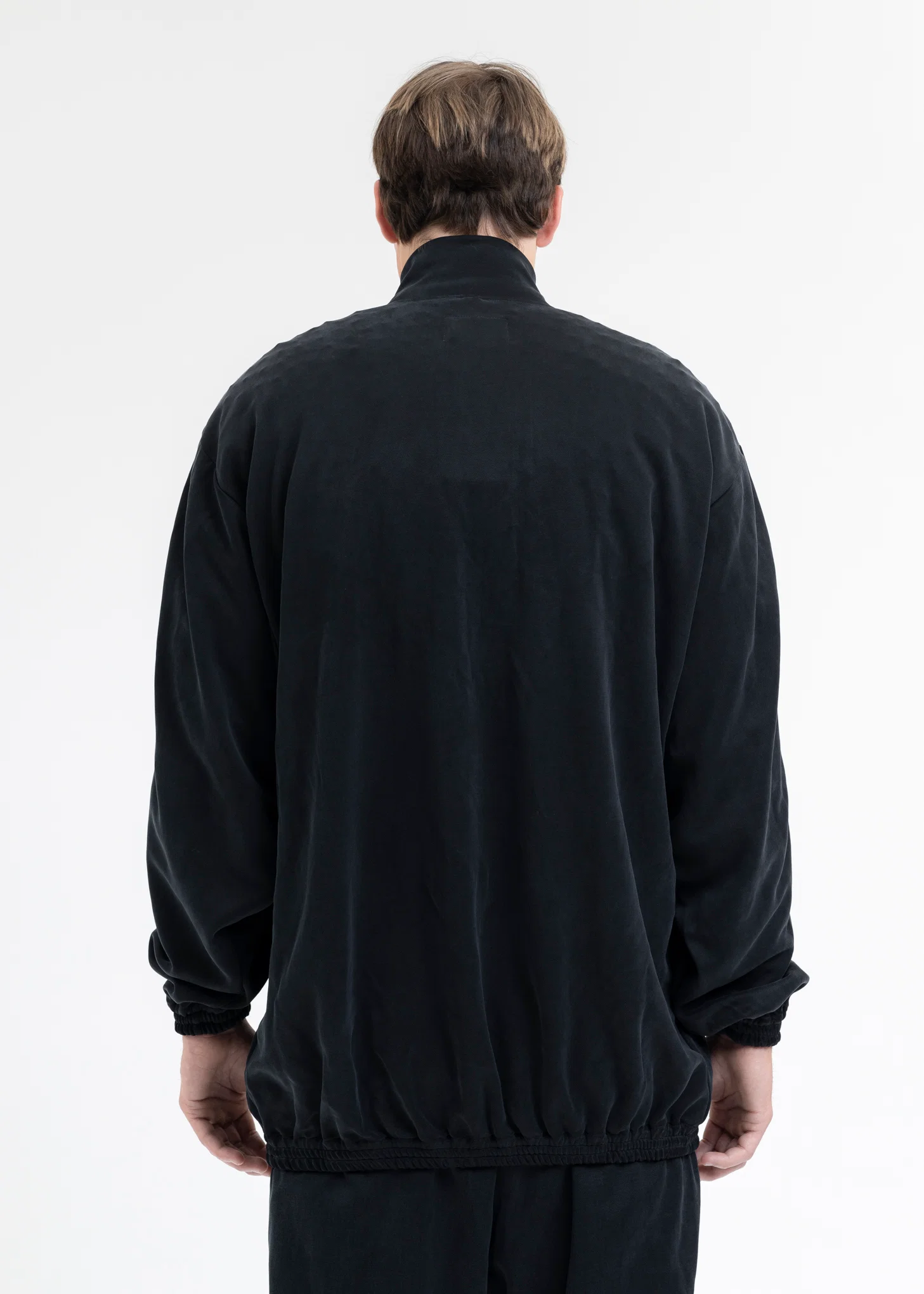 BLACK VINTAGE EFFECT TRACK JACKET - Image 3