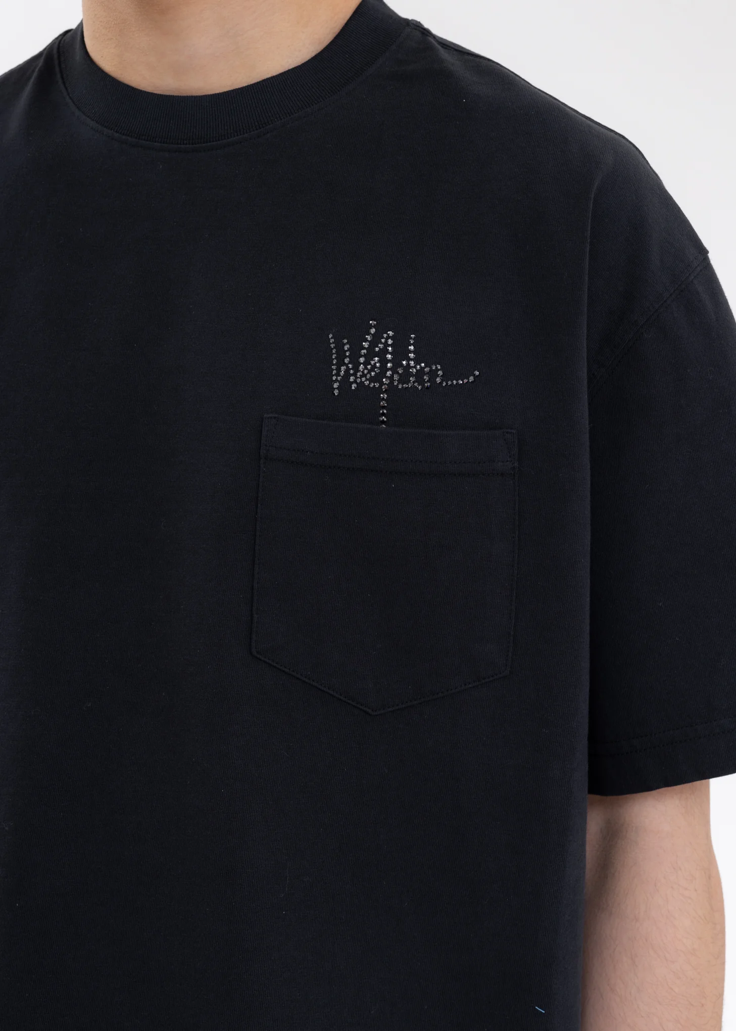 BLACK VINTAGE SHORT-SLEEVED POCKET-SHIRT - Image 2