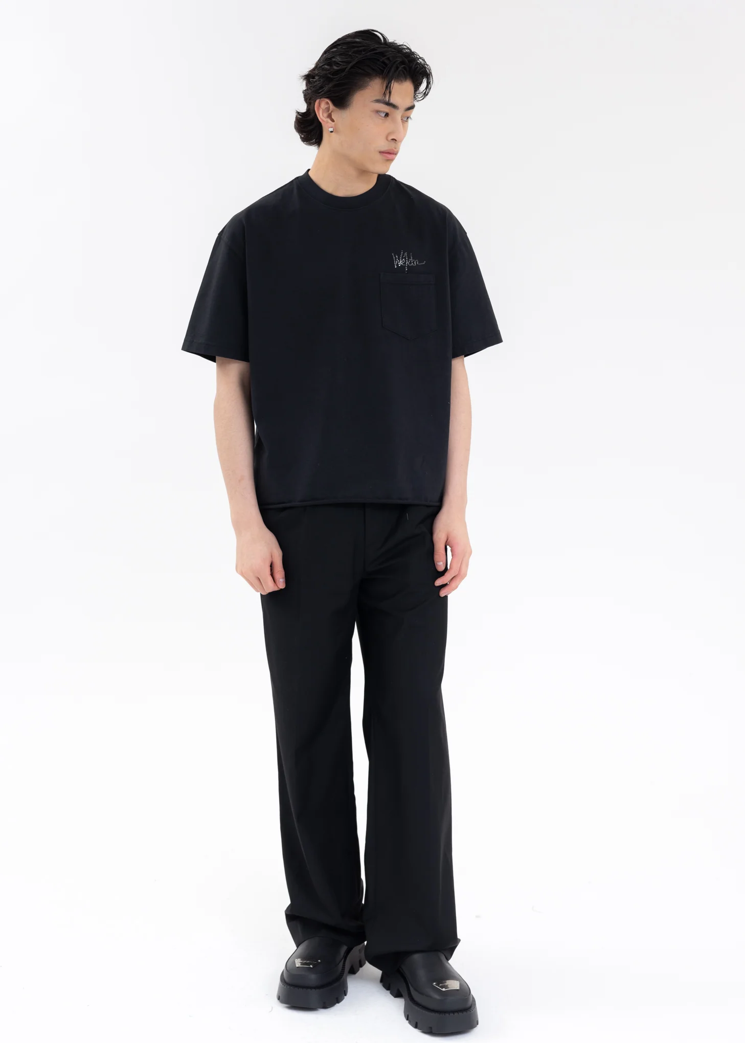 BLACK VINTAGE SHORT-SLEEVED POCKET-SHIRT - Image 5