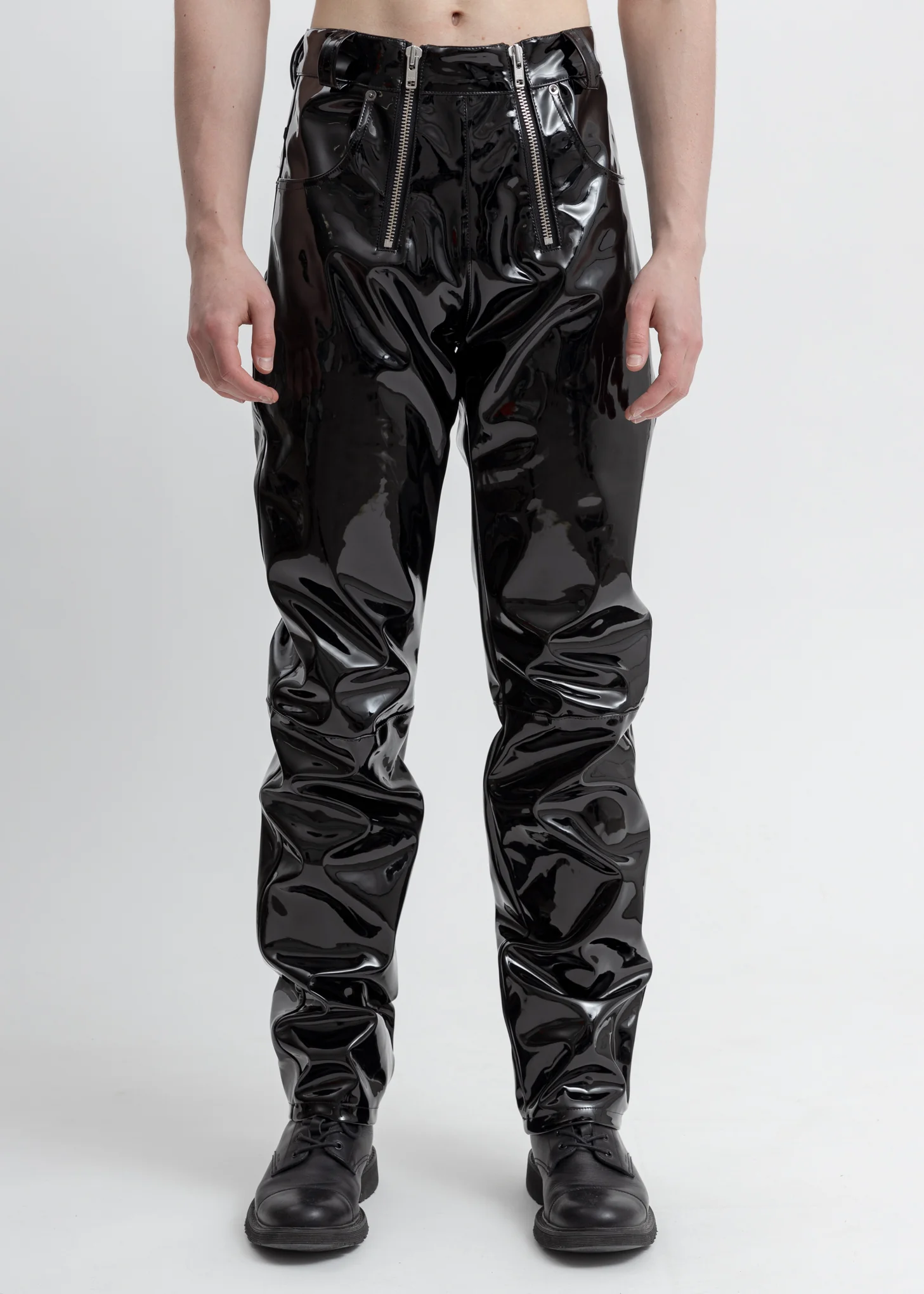 Black Vinyl Trousers