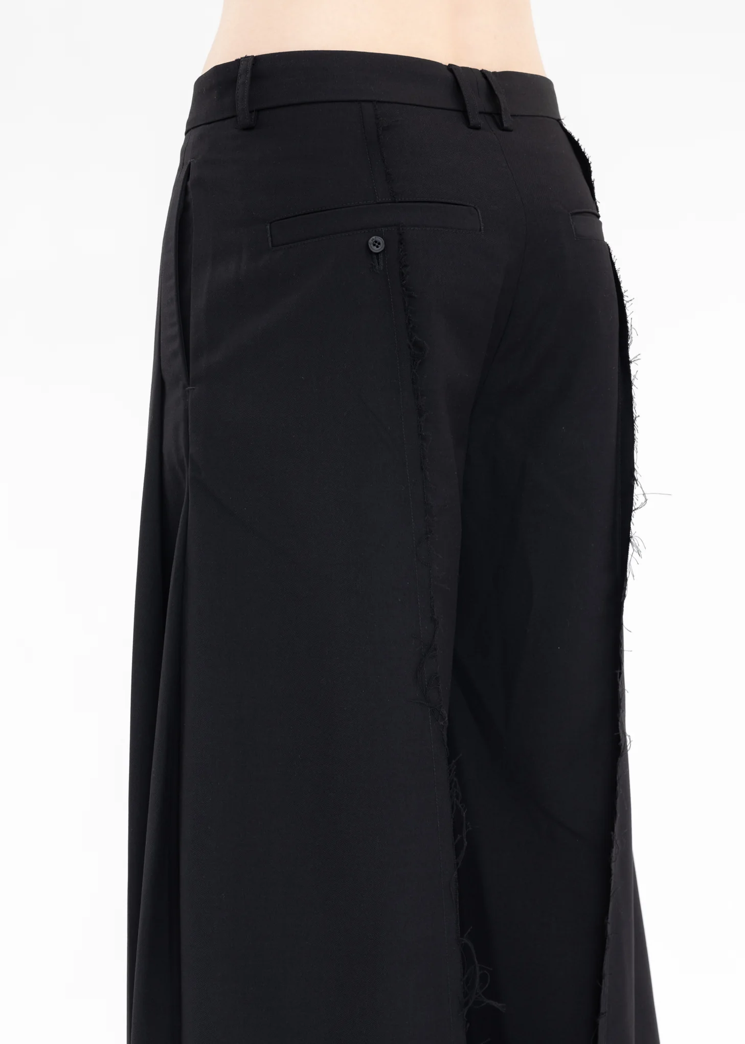 Black Volumetric Wide-Leg Trousers - Image 5