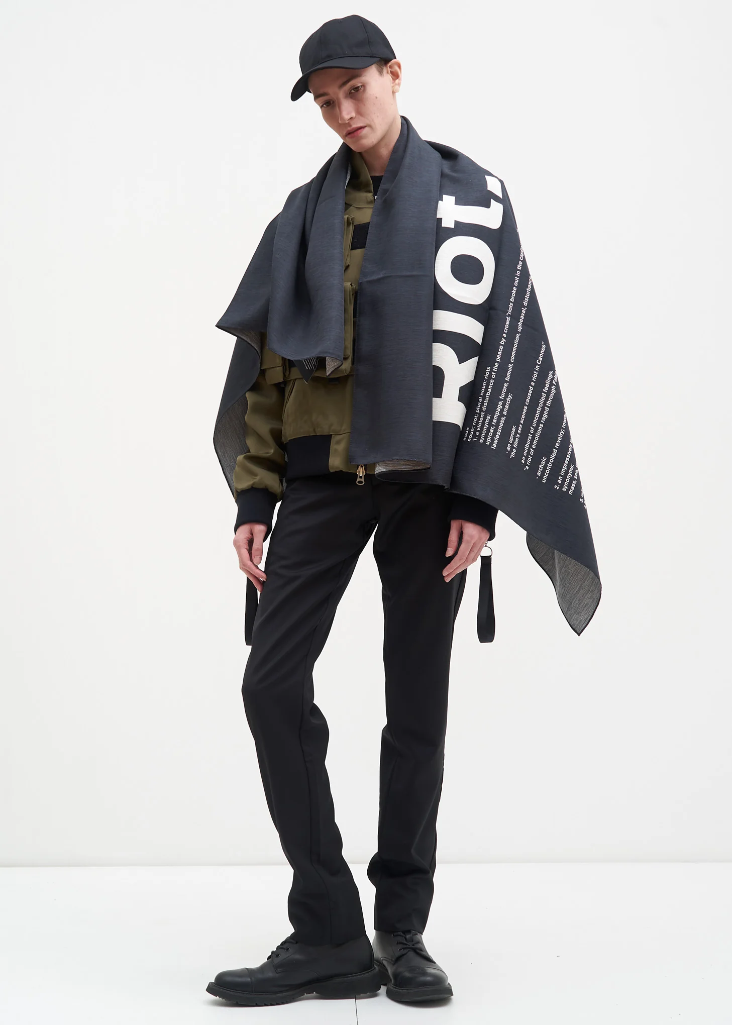 Black Vulcanised Wool Cap - Image 3